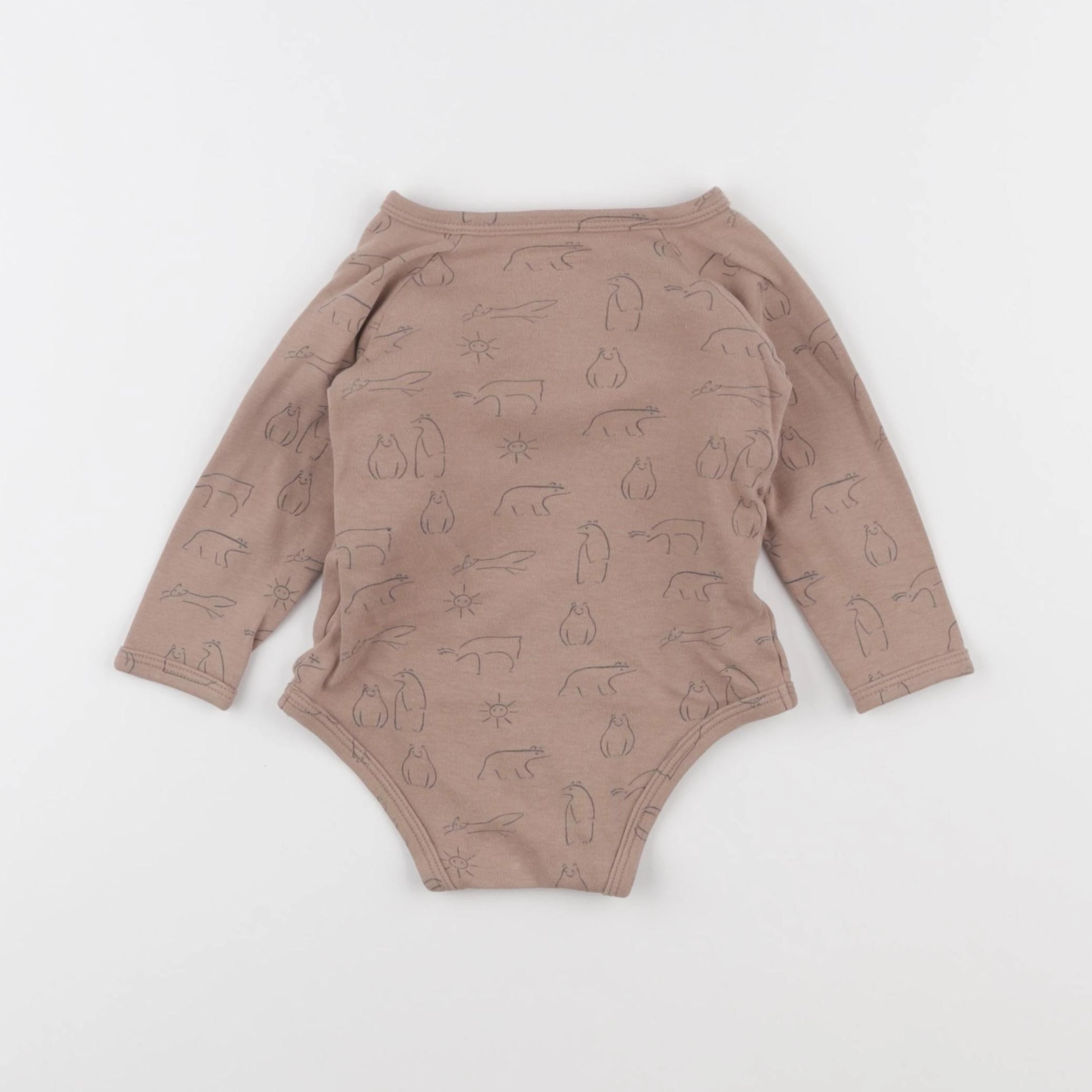 Vertbaudet - body marron - 12 mois