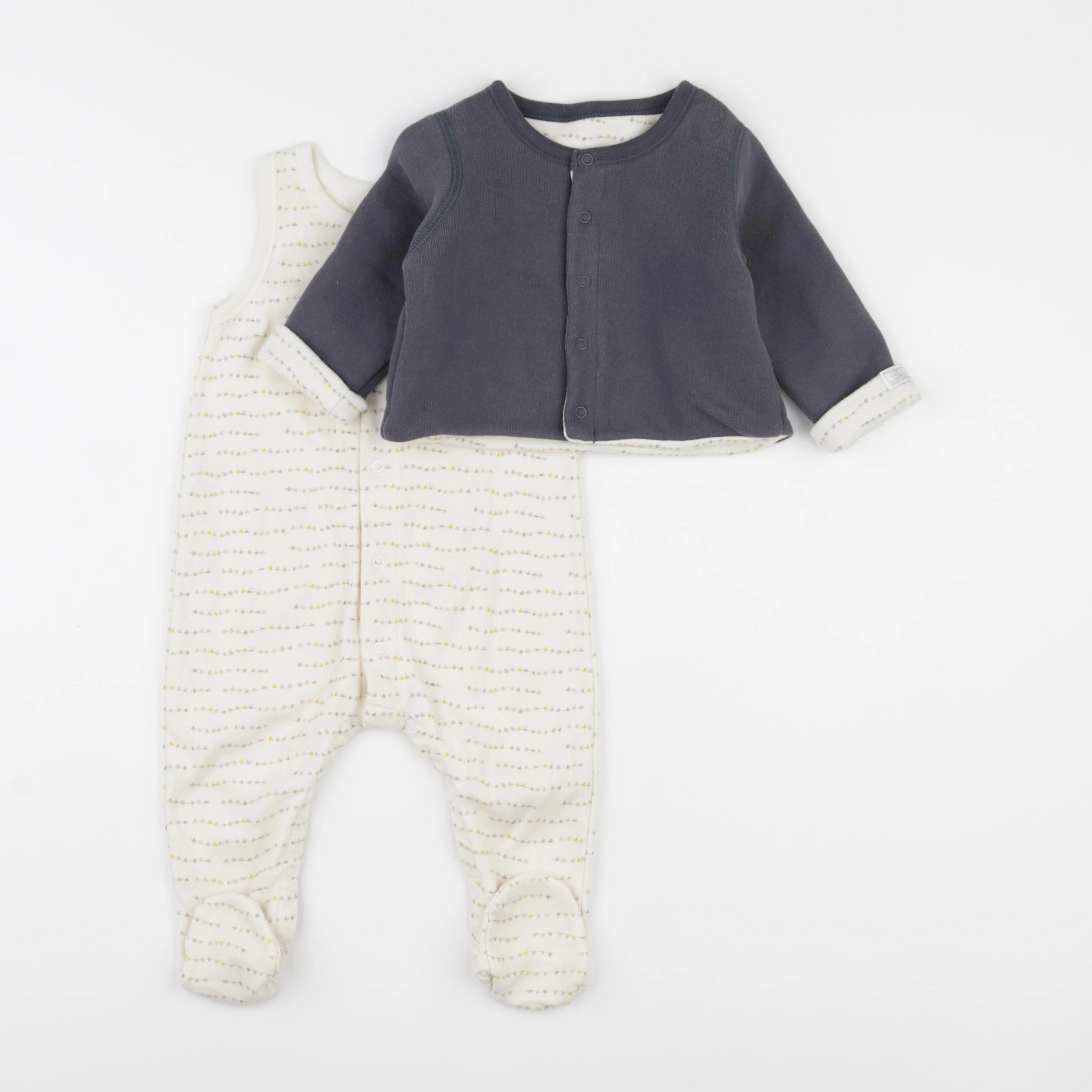 Petit Bateau - pyjama coton beige - 6 mois