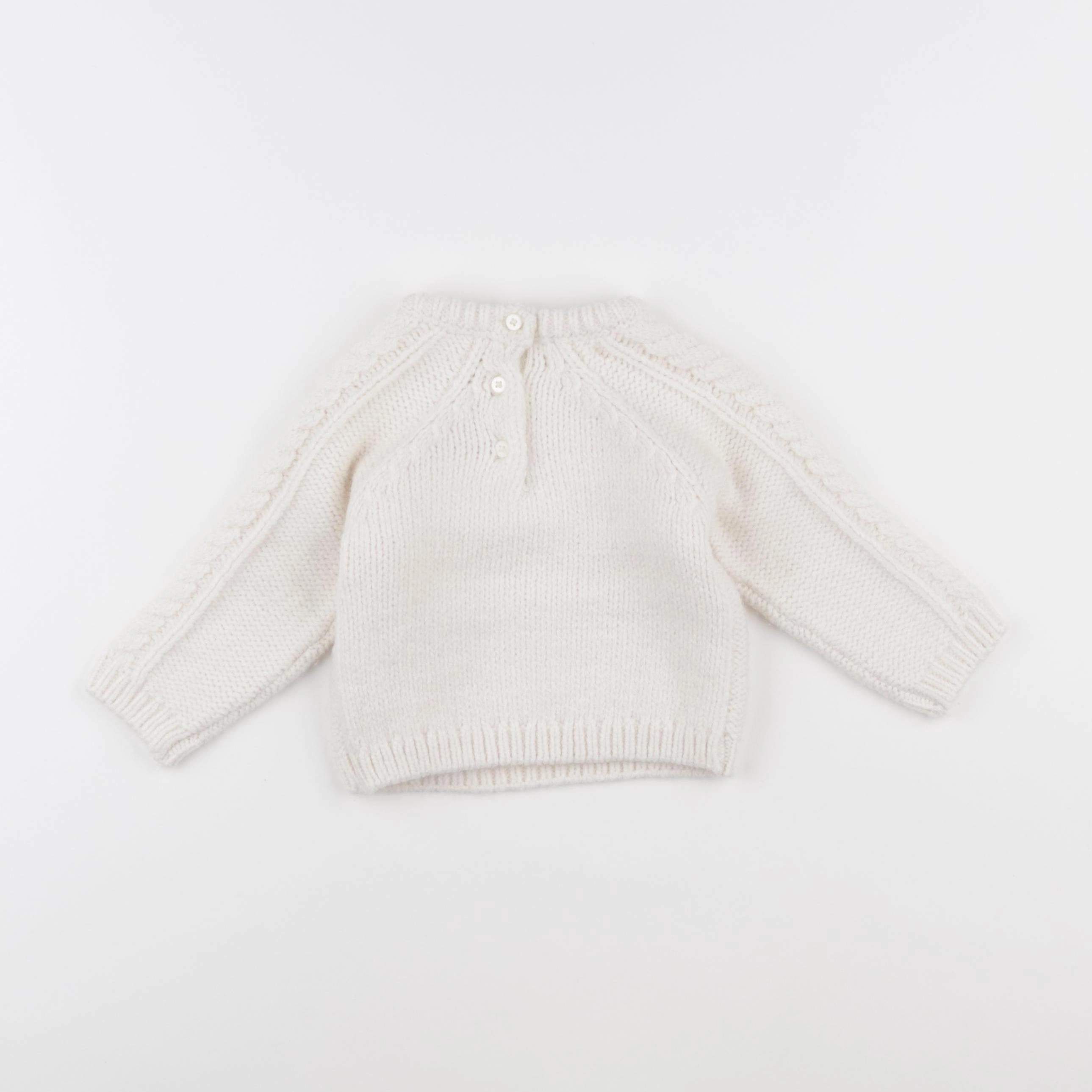 Vertbaudet - pull beige - 9 mois