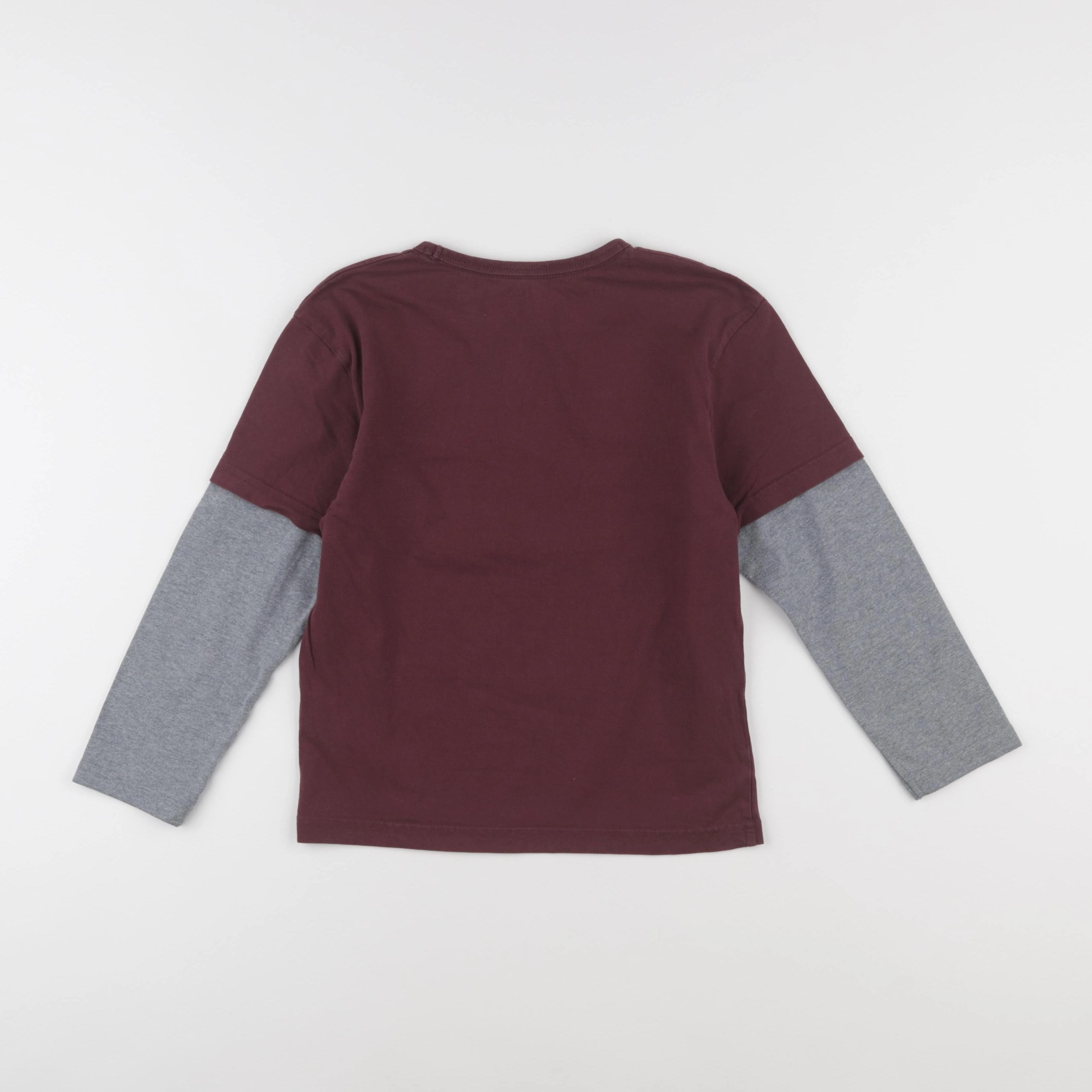 Vertbaudet - tee-shirt rouge, gris - 8 ans