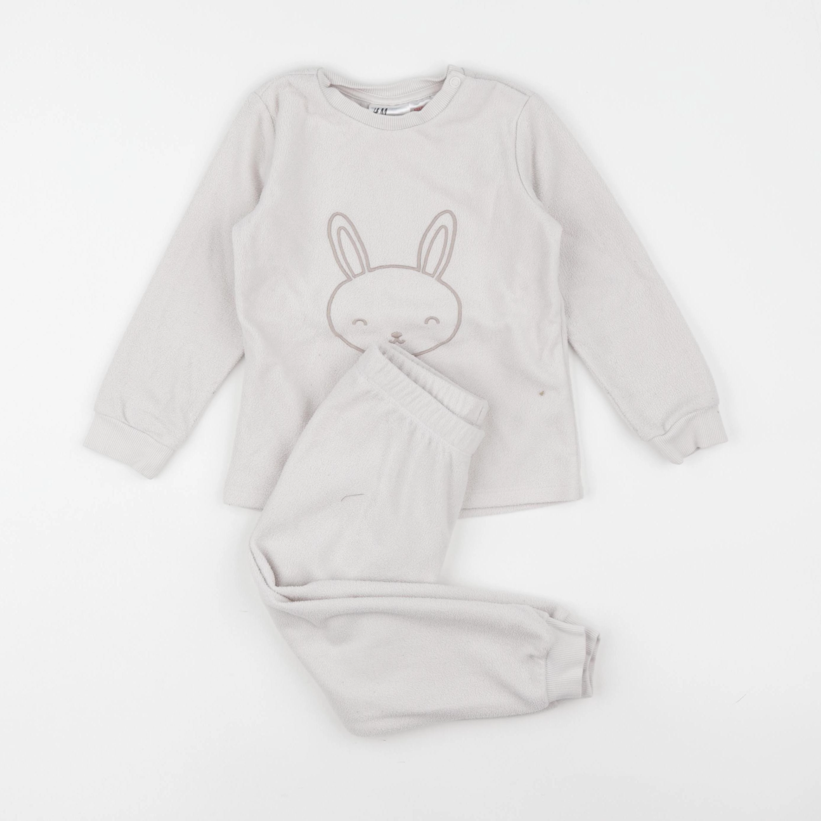 H&M - pyjama velours beige - 18/24 mois