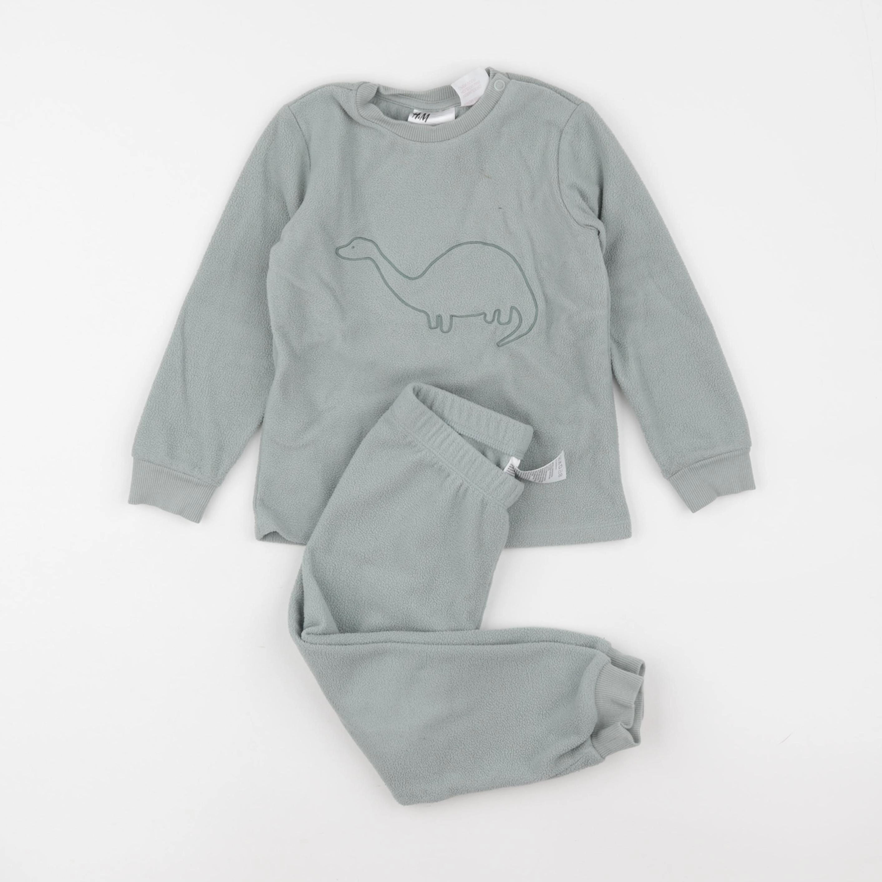 H&M - pyjama velours vert - 18/24 mois