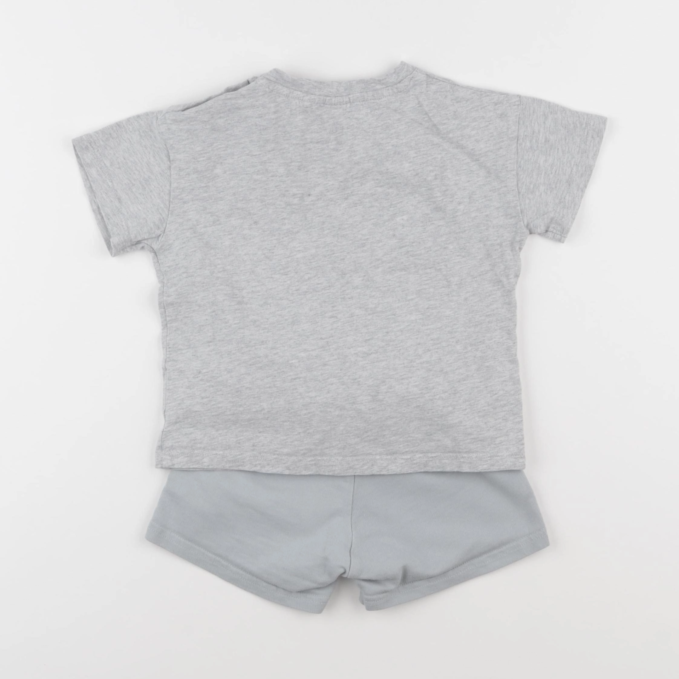 H&M - ensemble gris, bleu - 18/24 mois