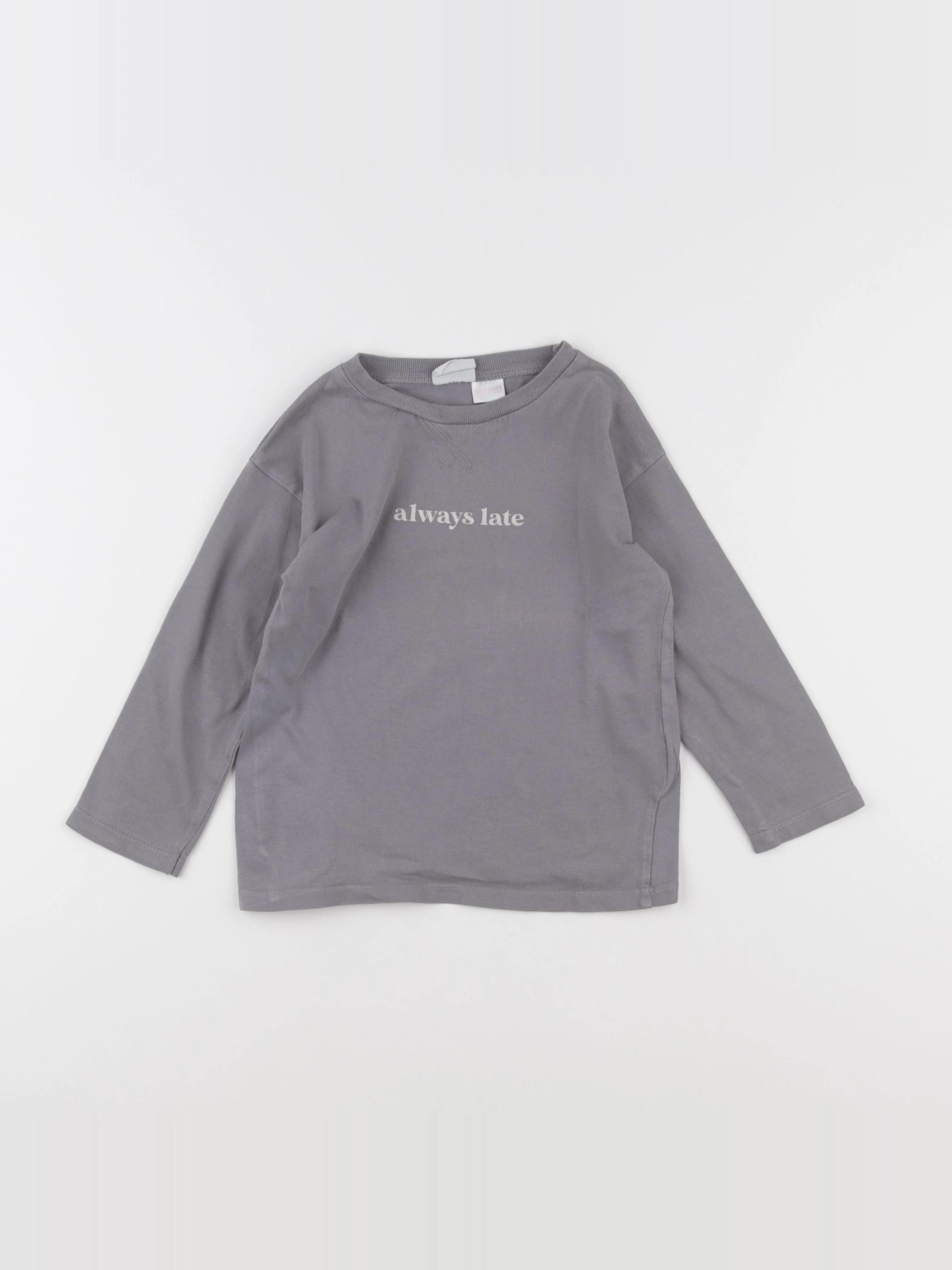Zara - tee-shirt gris - 24/36 mois