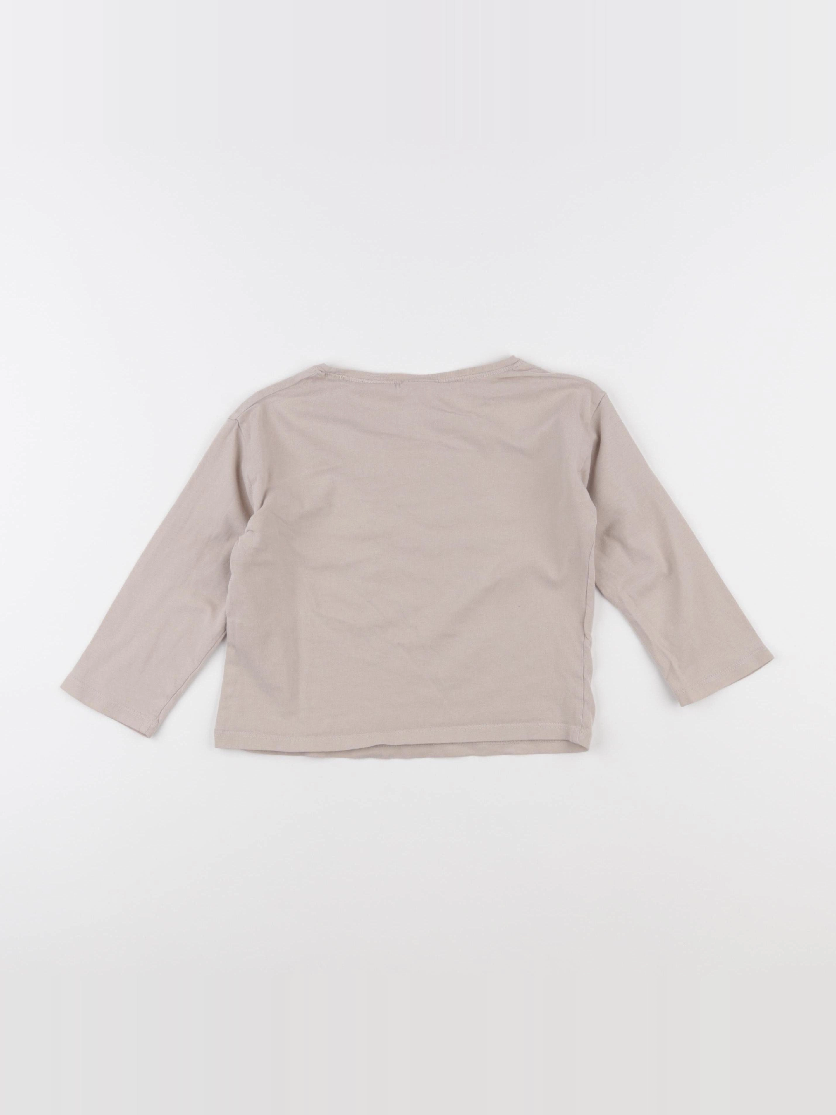 Zara - tee-shirt beige - 24/36 mois