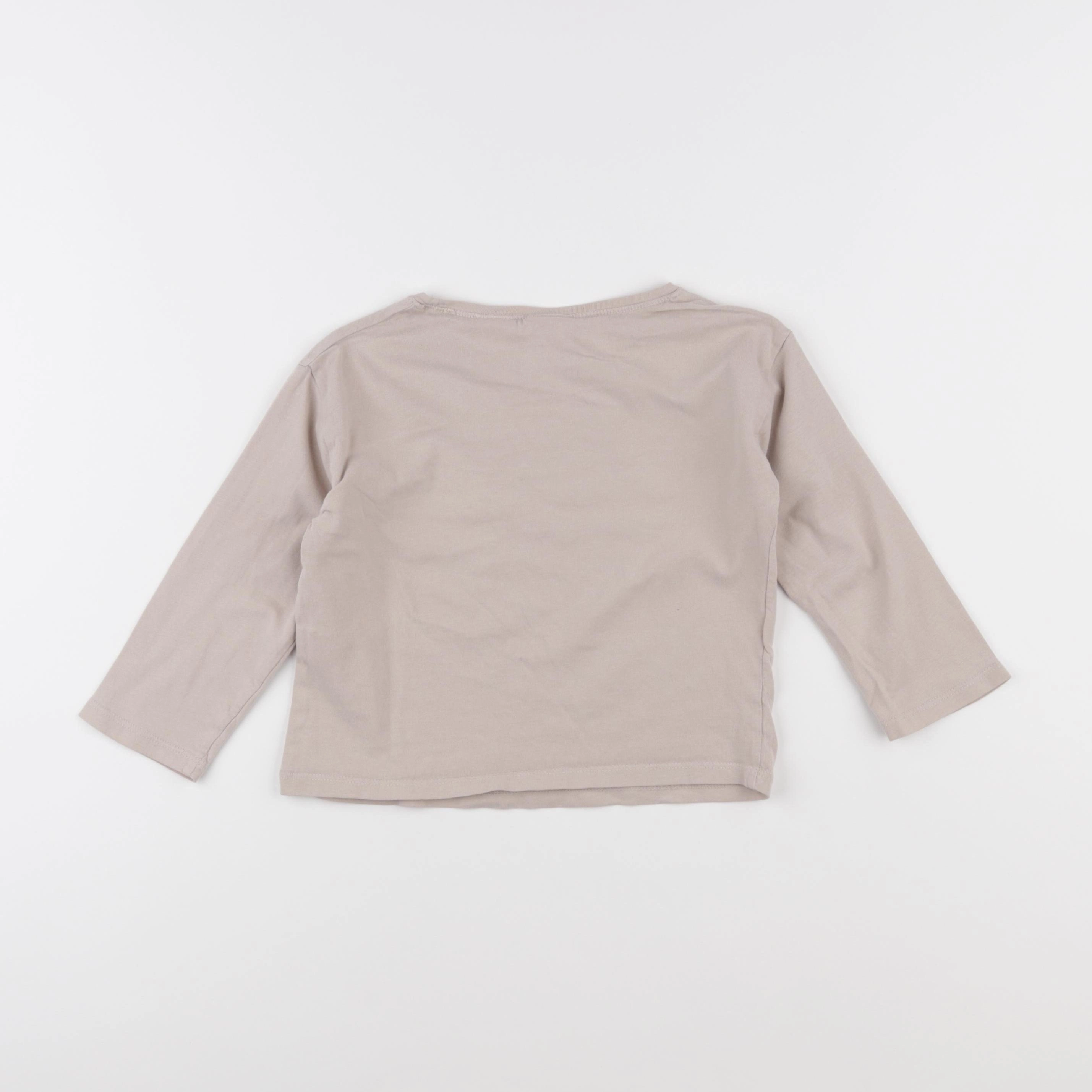 Zara - tee-shirt beige - 24/36 mois