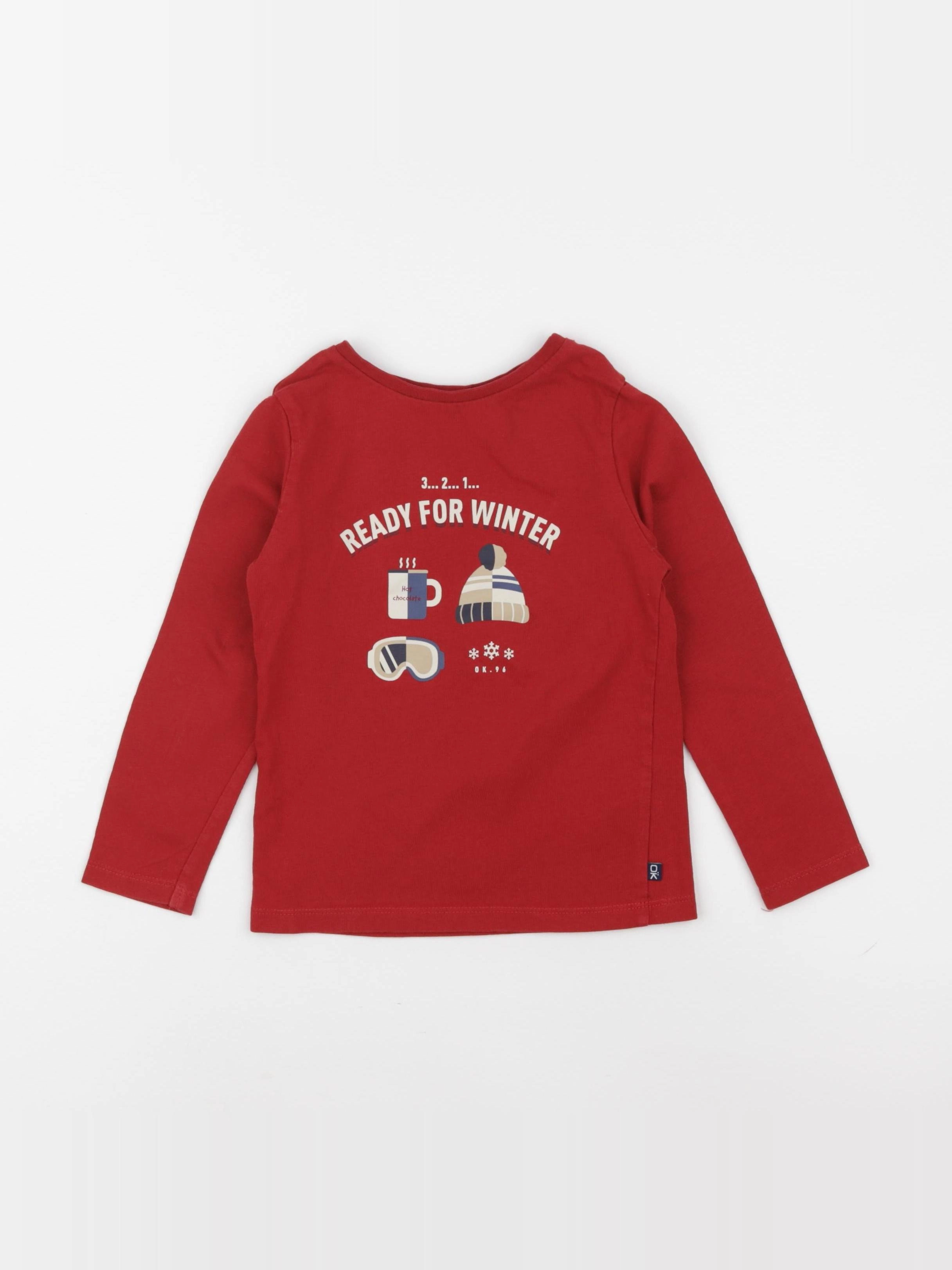 Okaidi - tee-shirt rouge - 3 ans