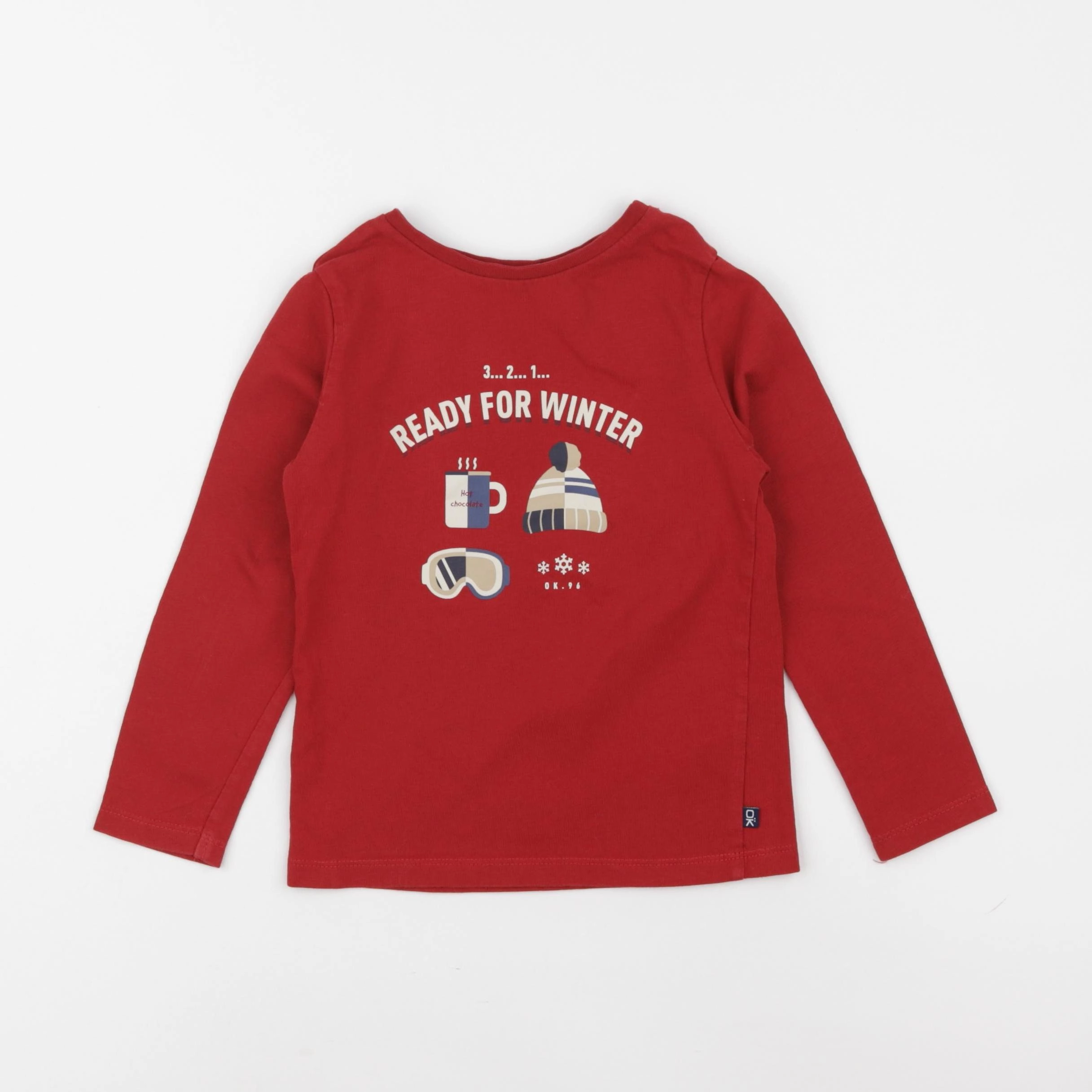 Okaidi - tee-shirt rouge - 3 ans
