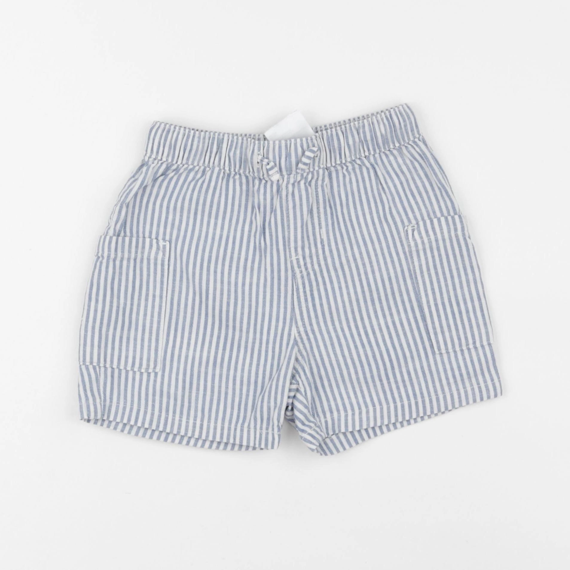 H&M - short bleu - 18/24 mois