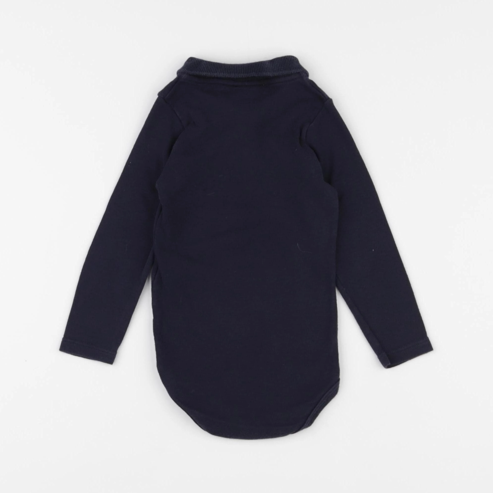 Petit Bateau - body à col bleu - 12 mois