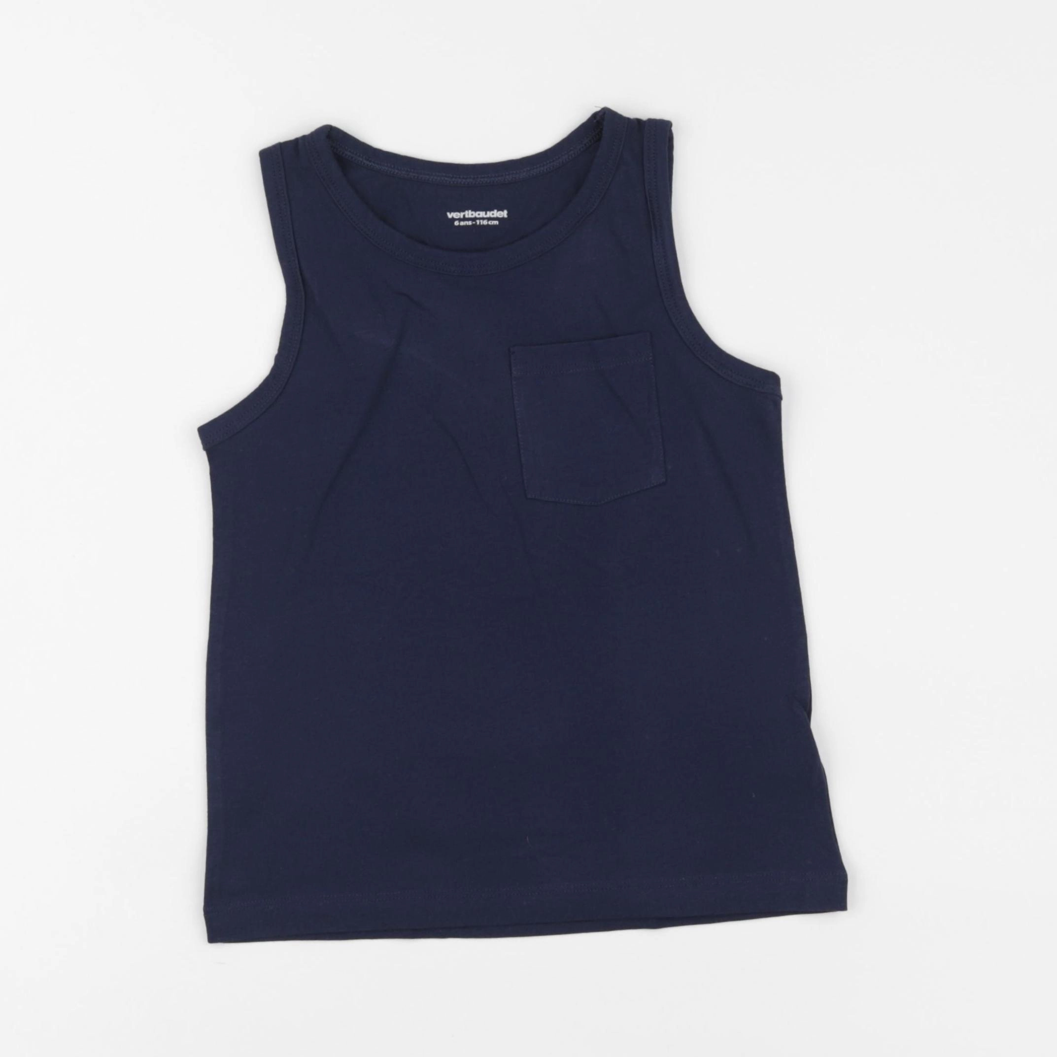 Vertbaudet - tee-shirt bleu - 6 ans