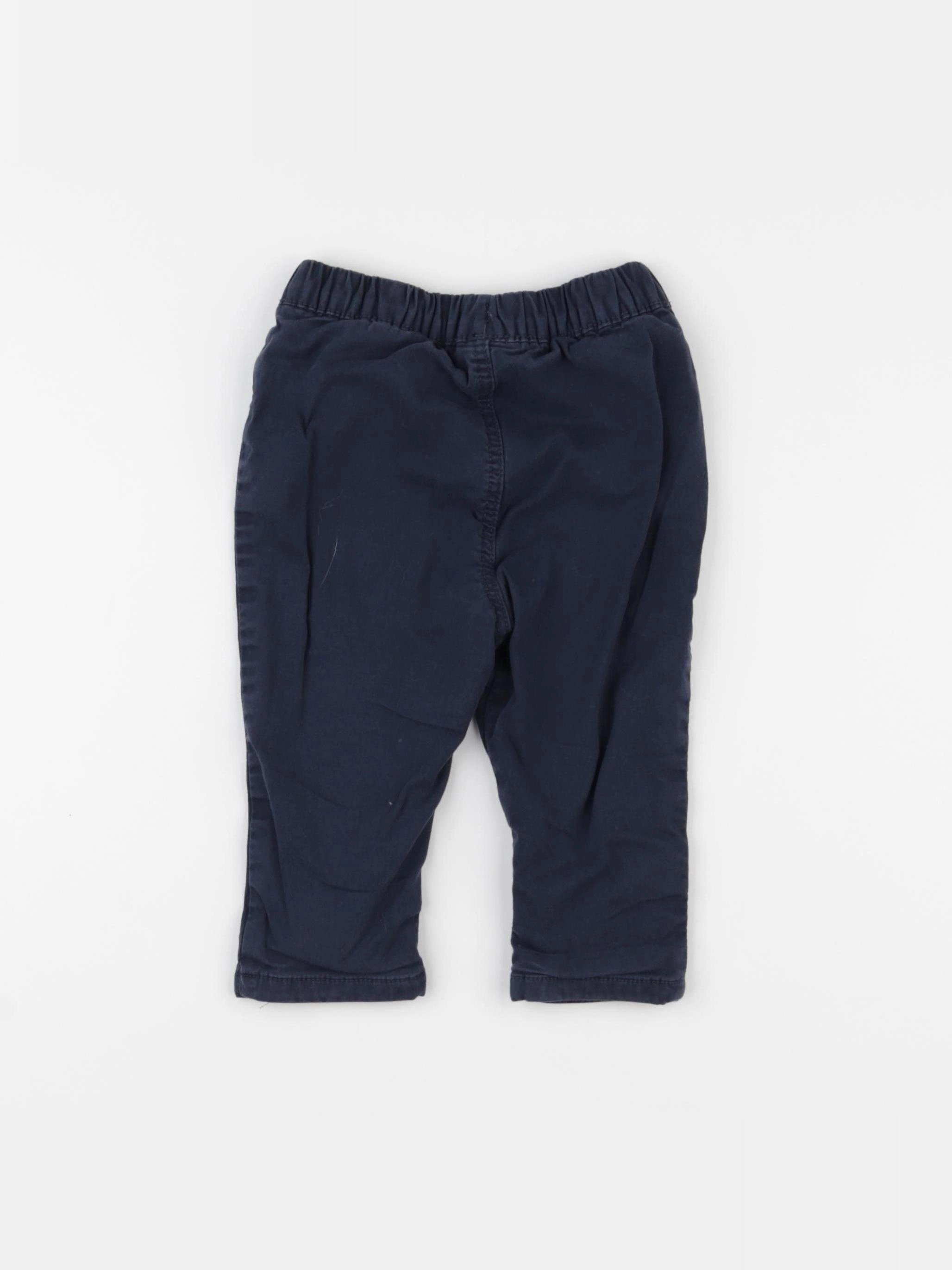 Tape à l'oeil - pantalon doublé bleu - 9 mois