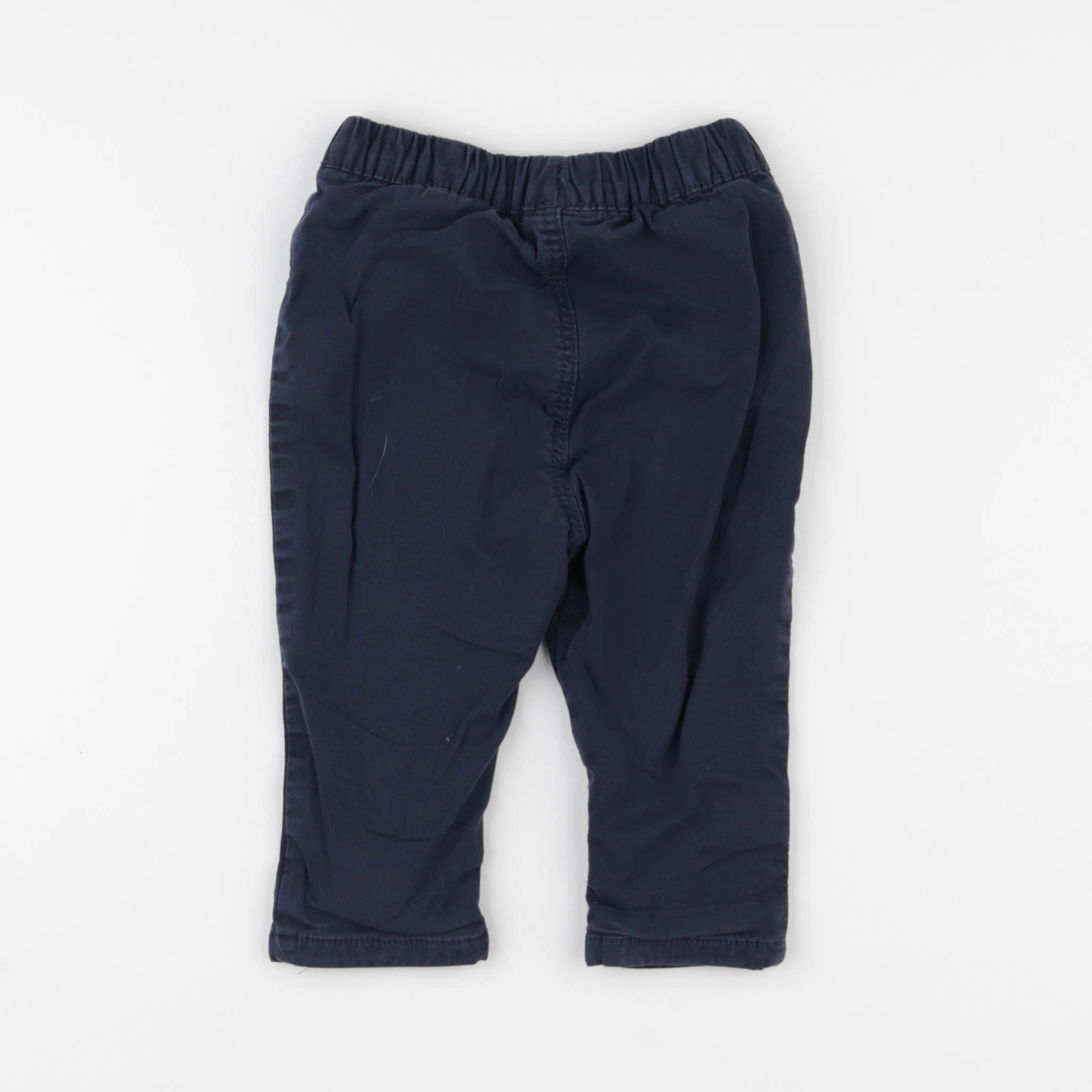 Tape à l'oeil - pantalon doublé bleu - 9 mois
