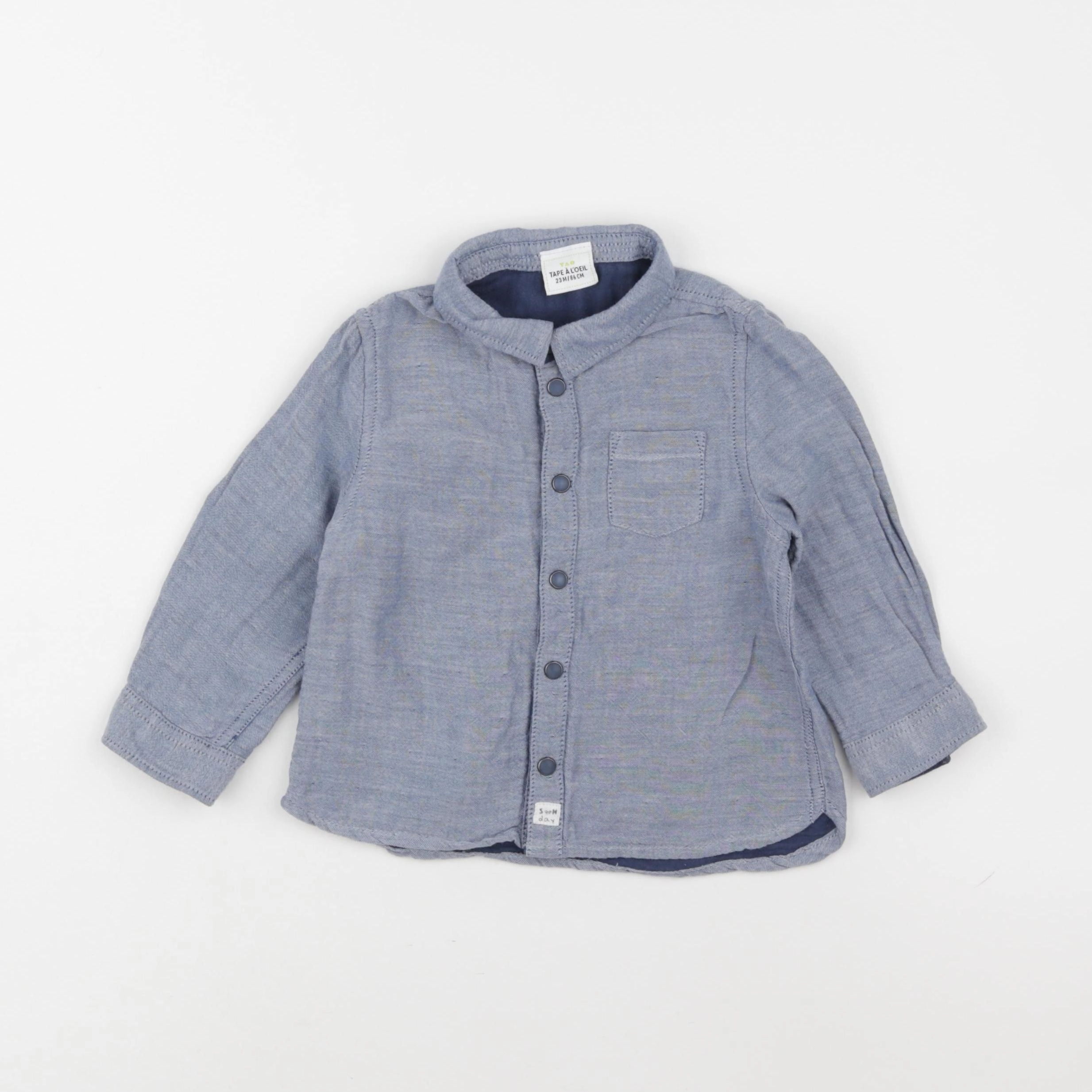 Tape à l'oeil - chemise bleu - 24 mois