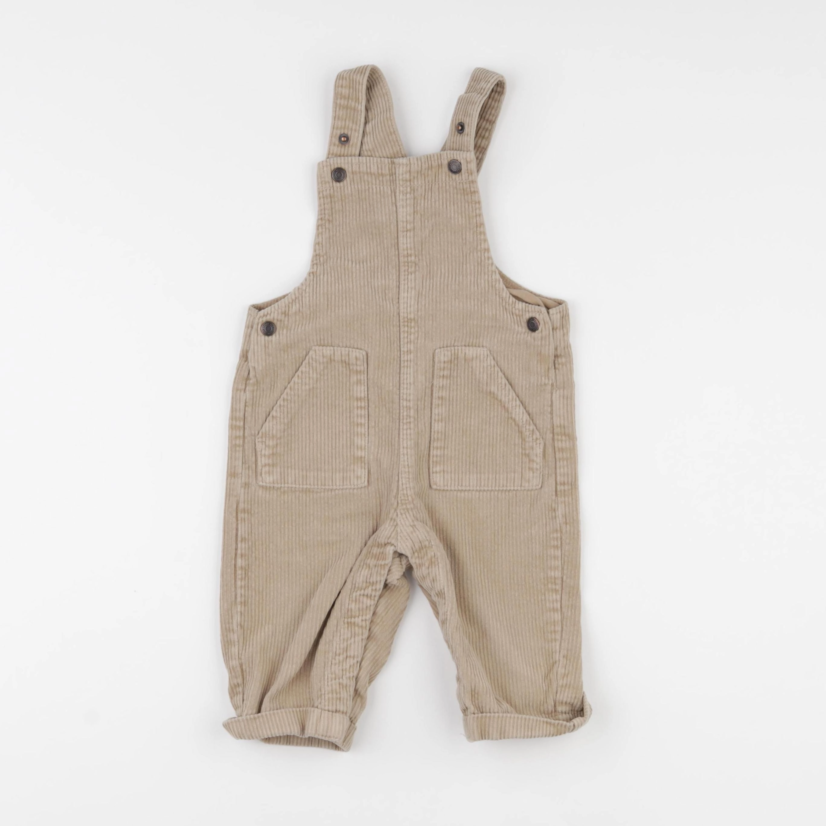 Vertbaudet - salopette beige - 12 mois