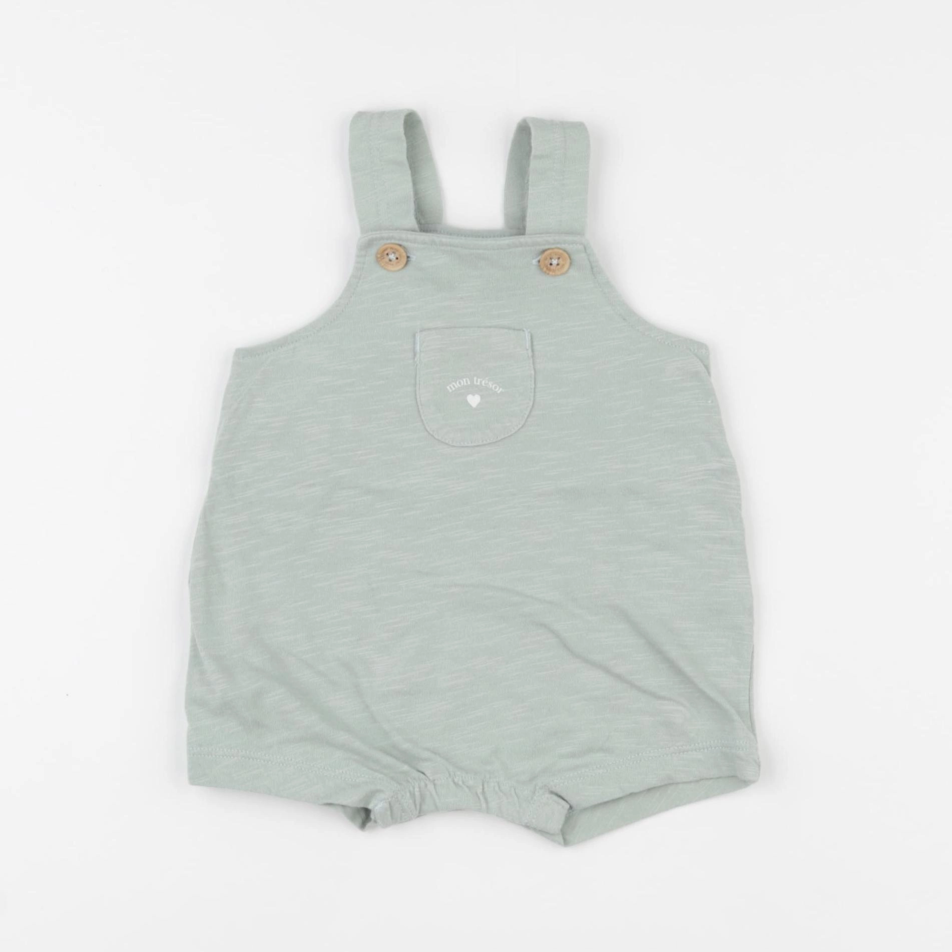 Petit Bateau - salopette vert - 3 mois