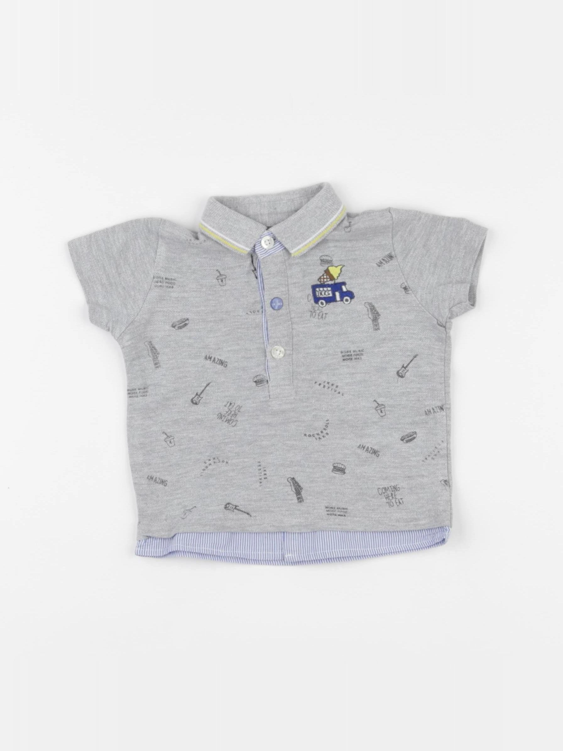 IKKS - polo gris - 6 mois