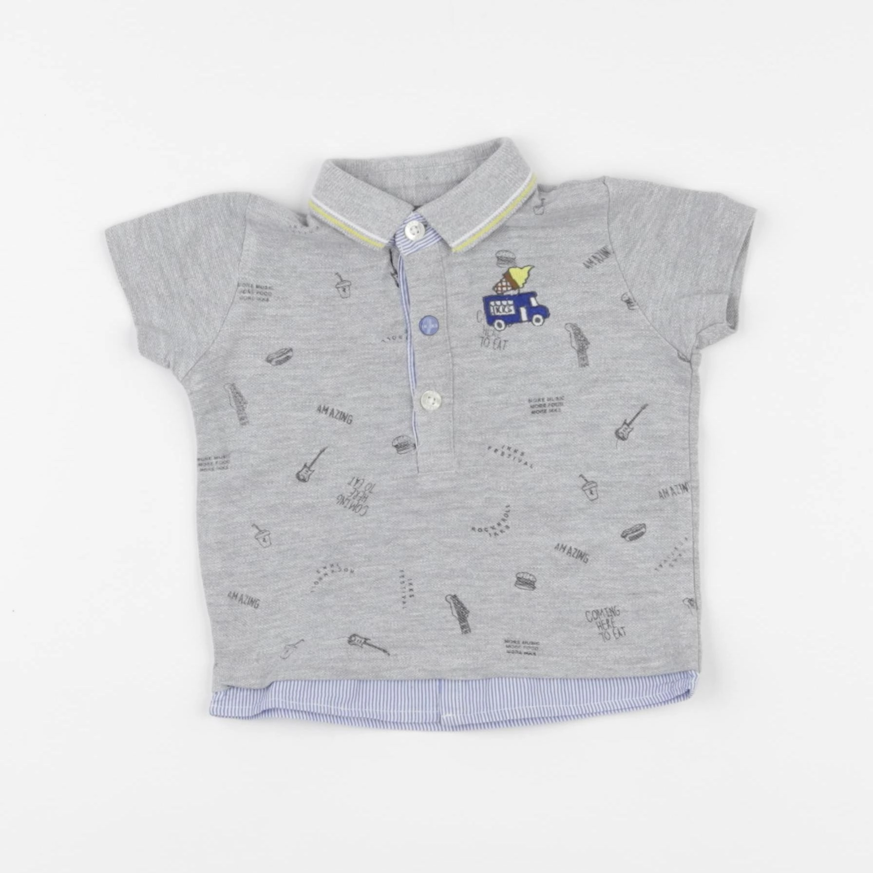 IKKS - polo gris - 6 mois