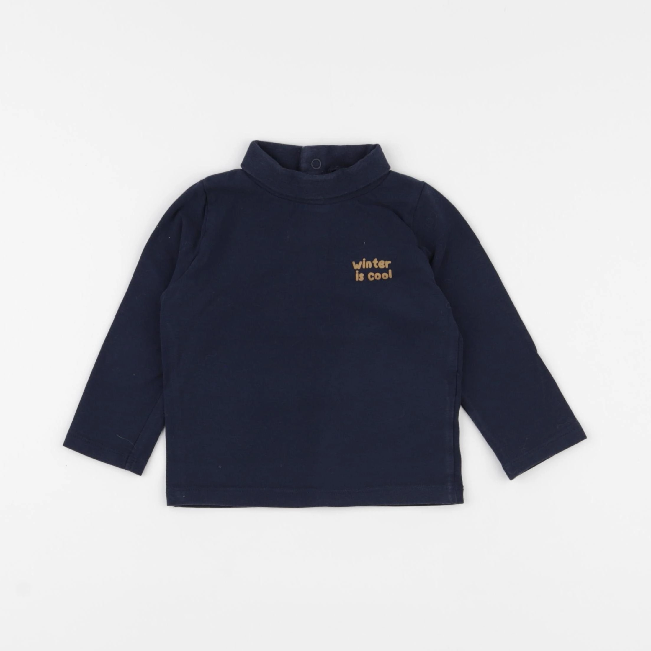 Vertbaudet - sous-pull bleu - 12 mois