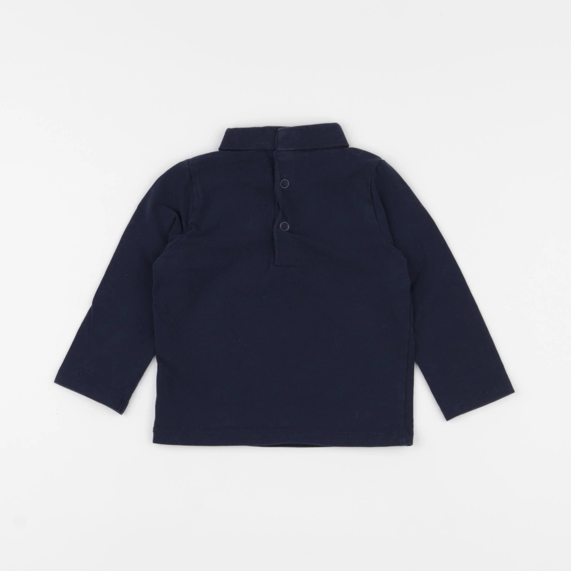 Vertbaudet - sous-pull bleu - 12 mois