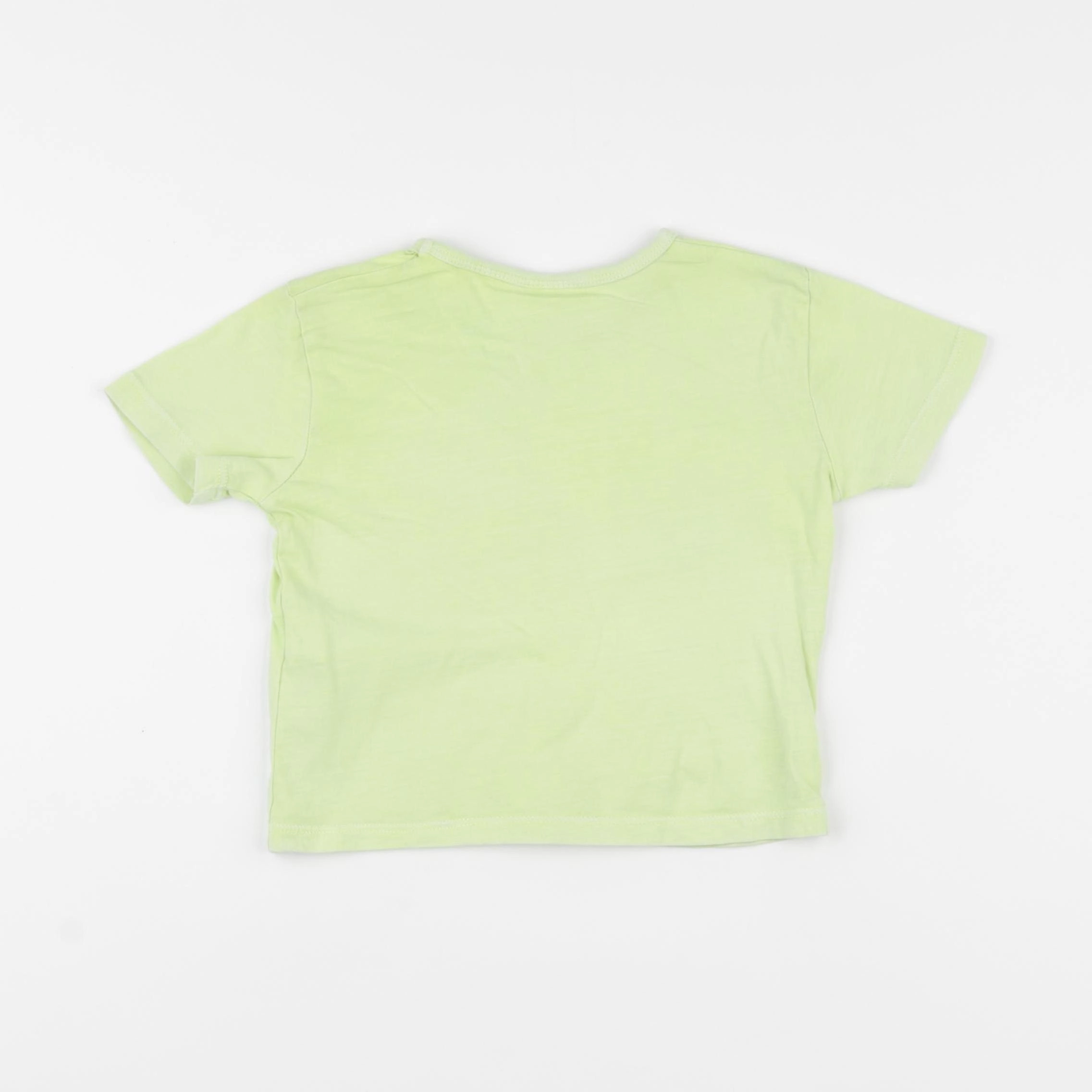 Zara - tee-shirt jaune fluo - 6/9 mois