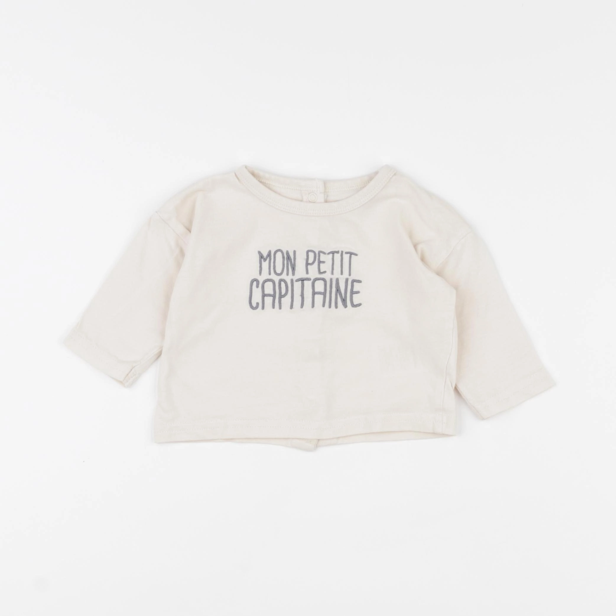 Vertbaudet - tee-shirt beige - 3 mois