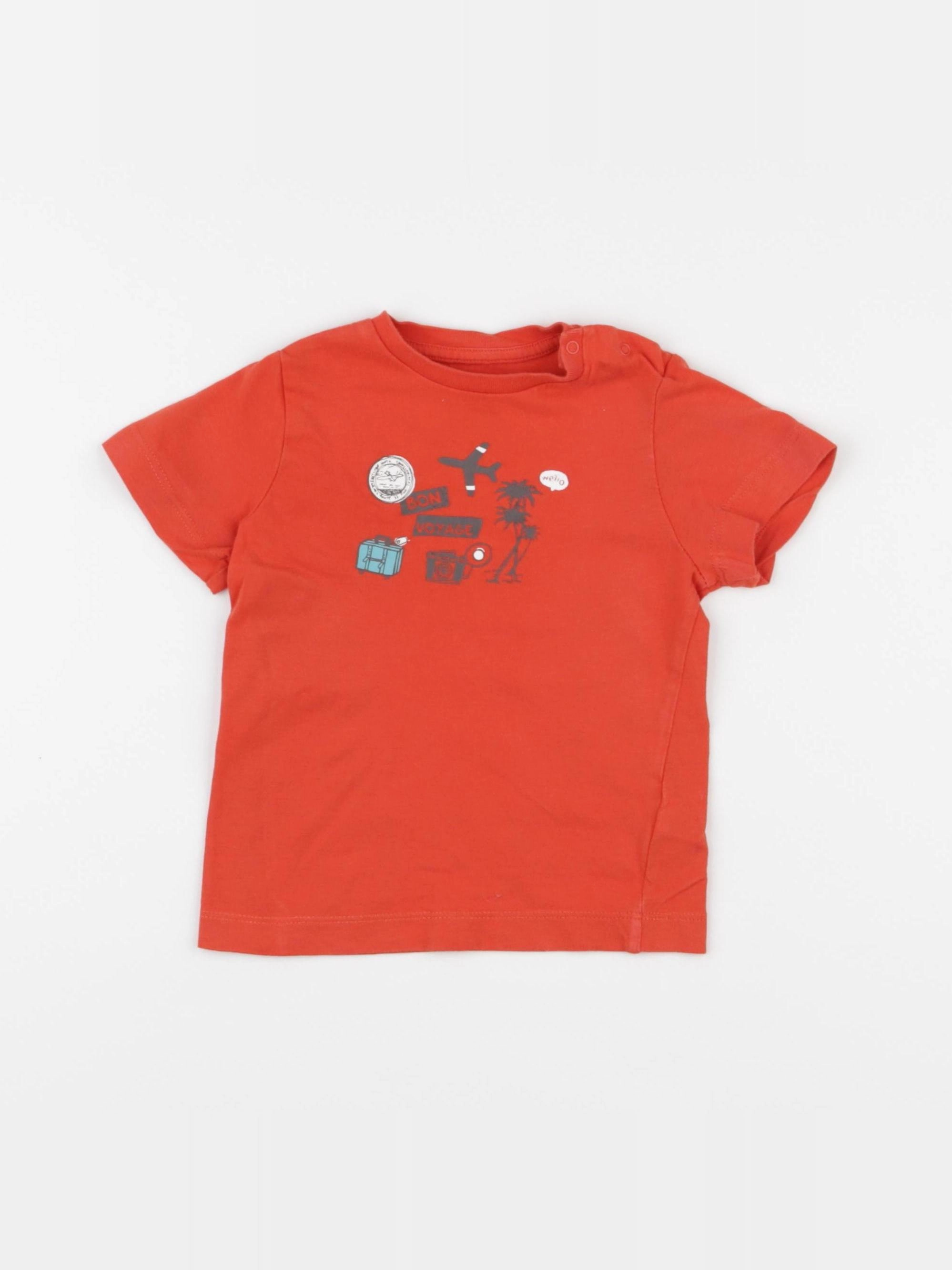 Boutchou - tee-shirt rouge - 9 mois