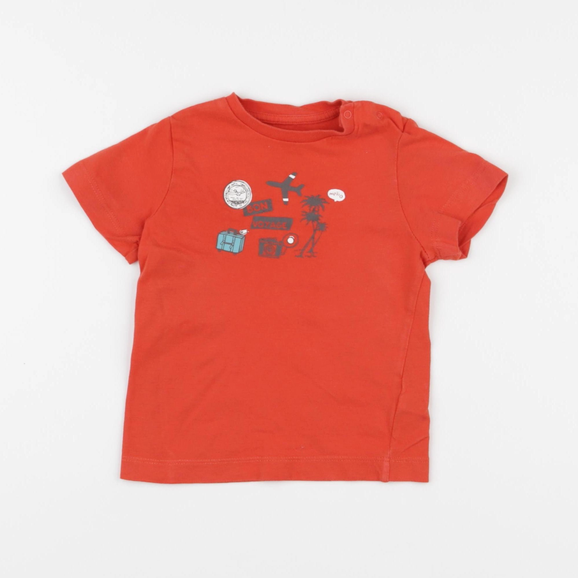 Boutchou - tee-shirt rouge - 9 mois