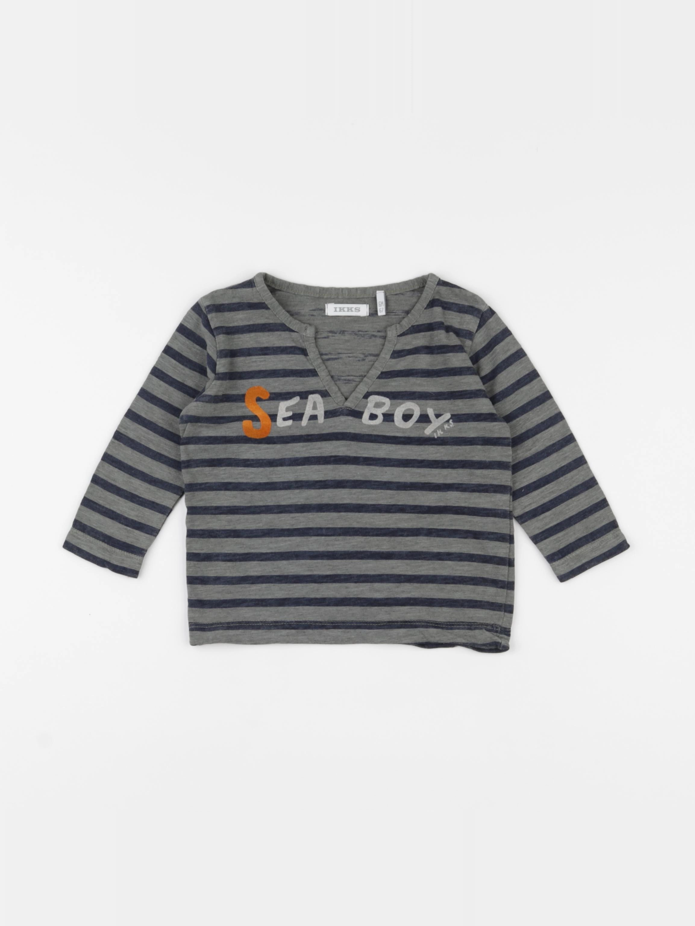 IKKS - tee-shirt gris - 6 mois