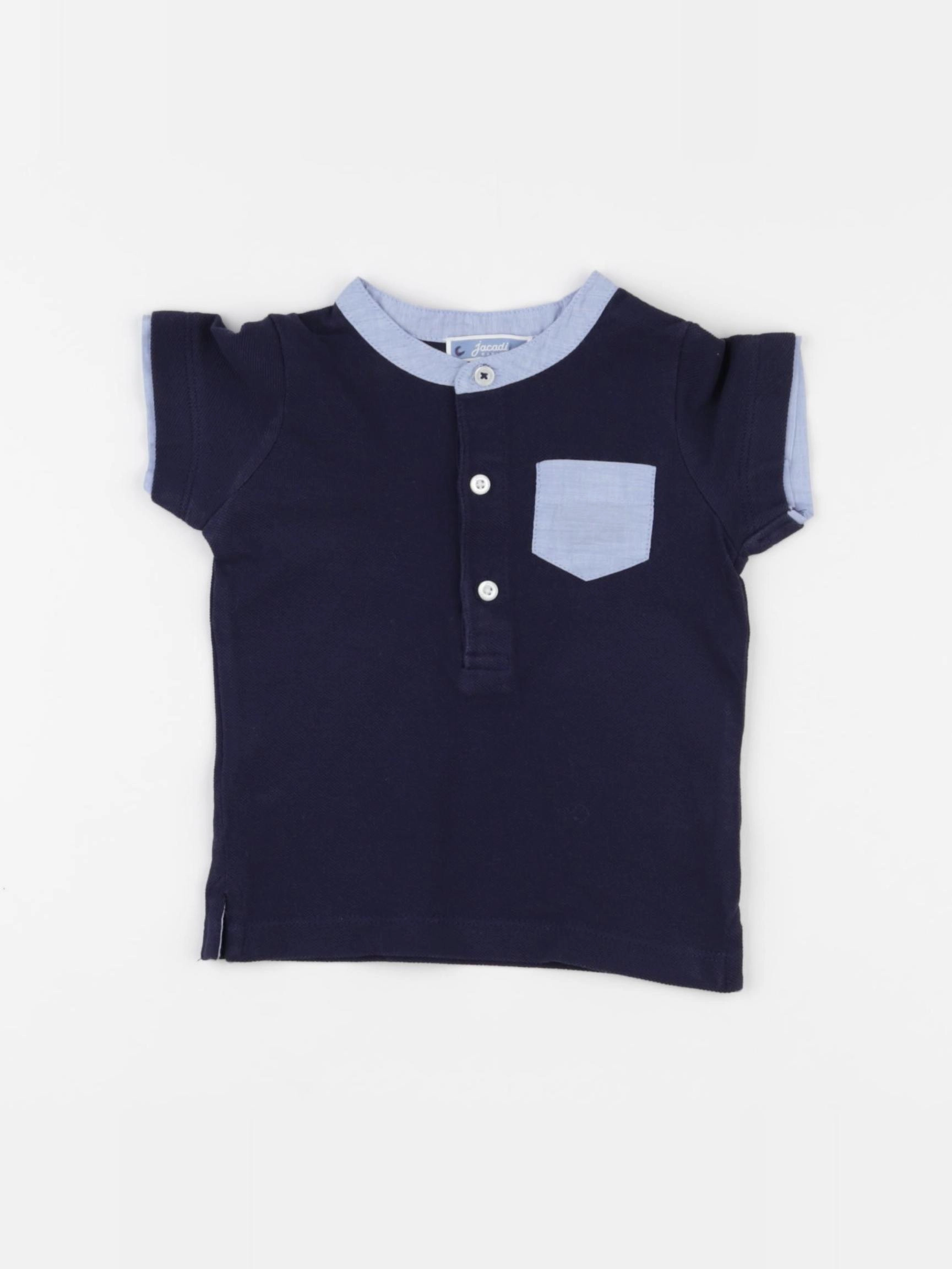 Jacadi - polo bleu - 6 mois