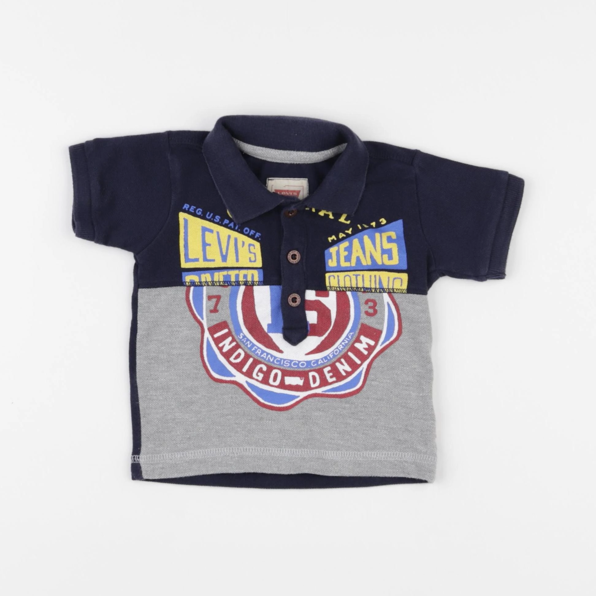 Levi's - polo bleu - 6 mois