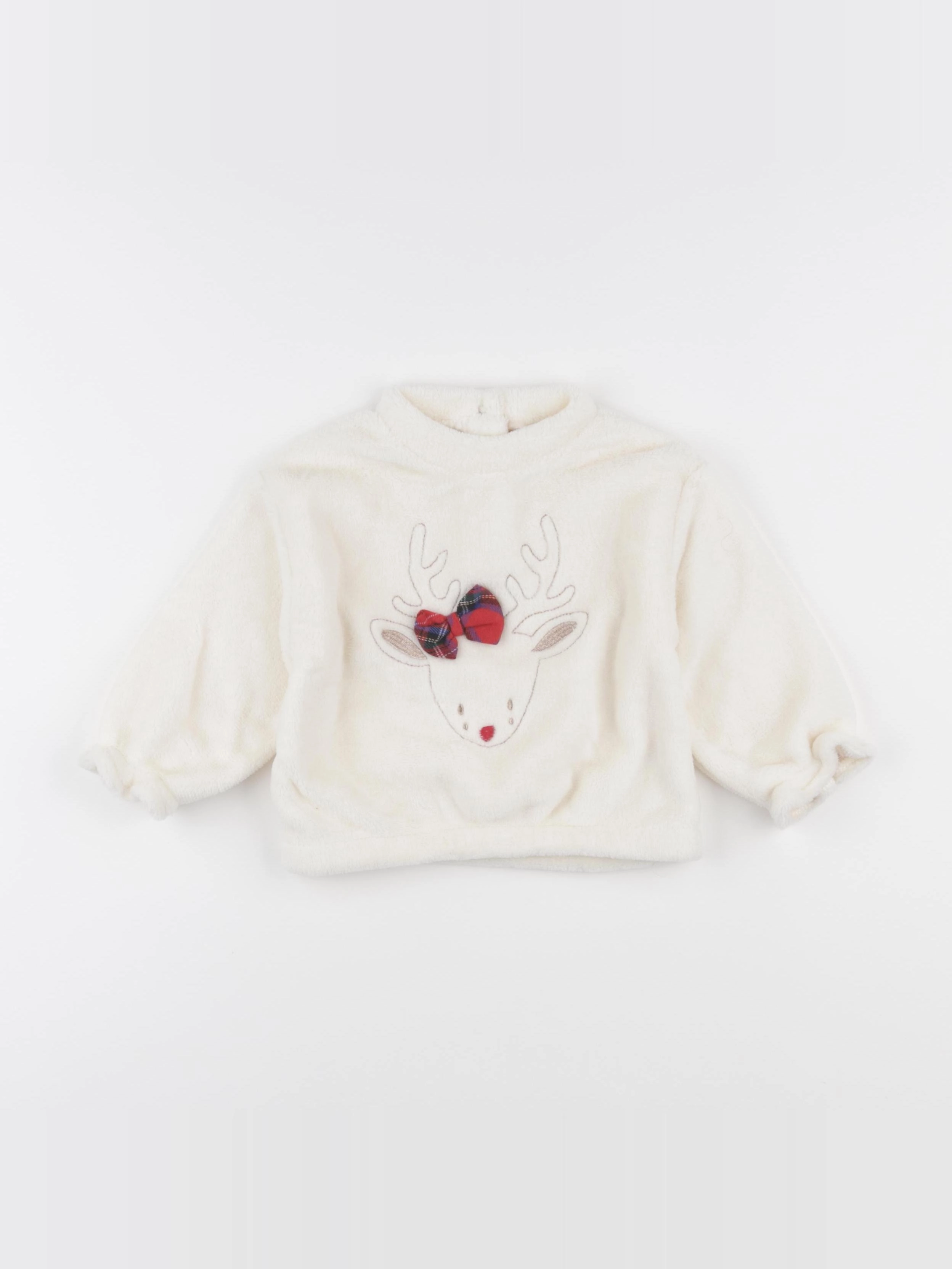 Vertbaudet - pull blanc - 18 mois
