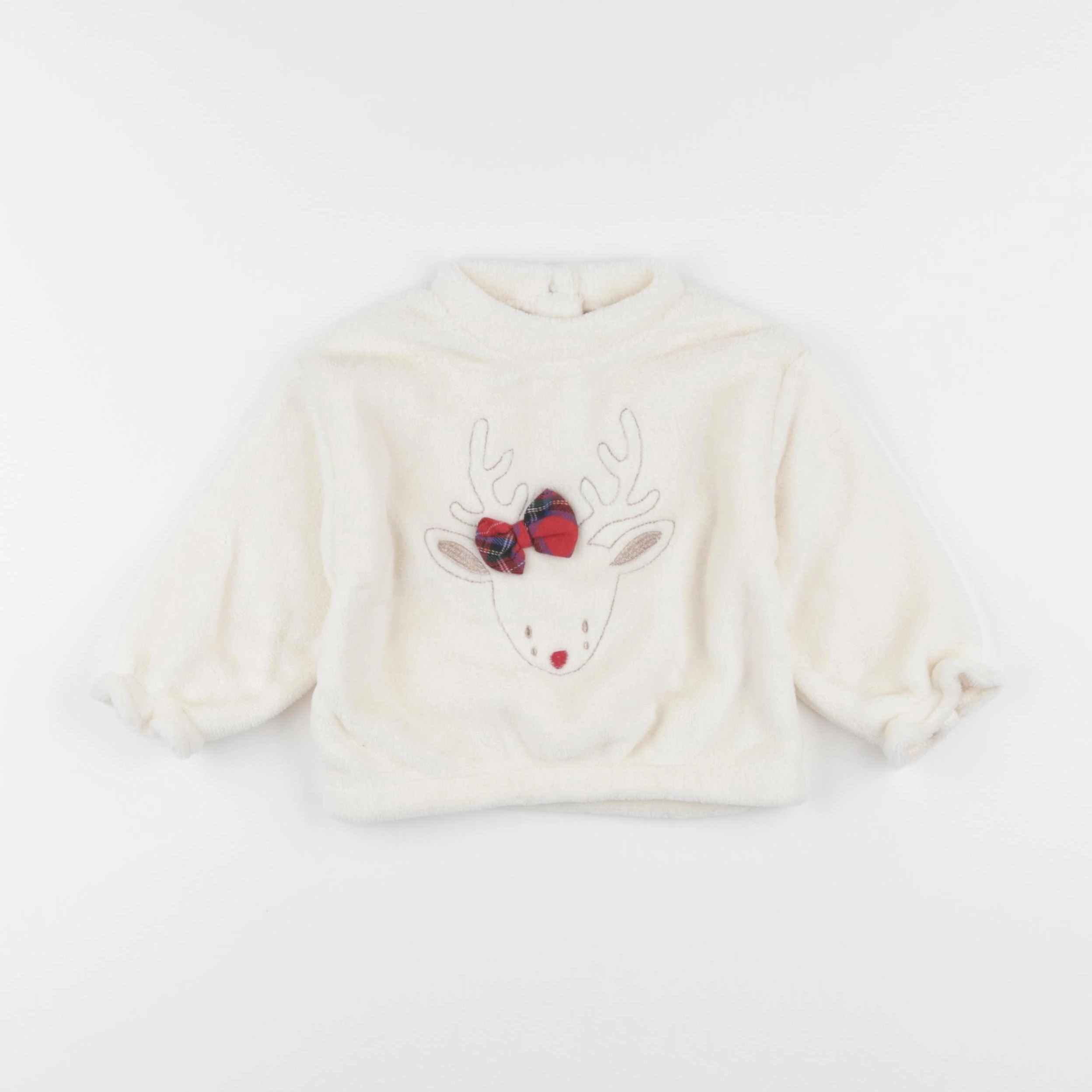 Vertbaudet - pull blanc - 18 mois