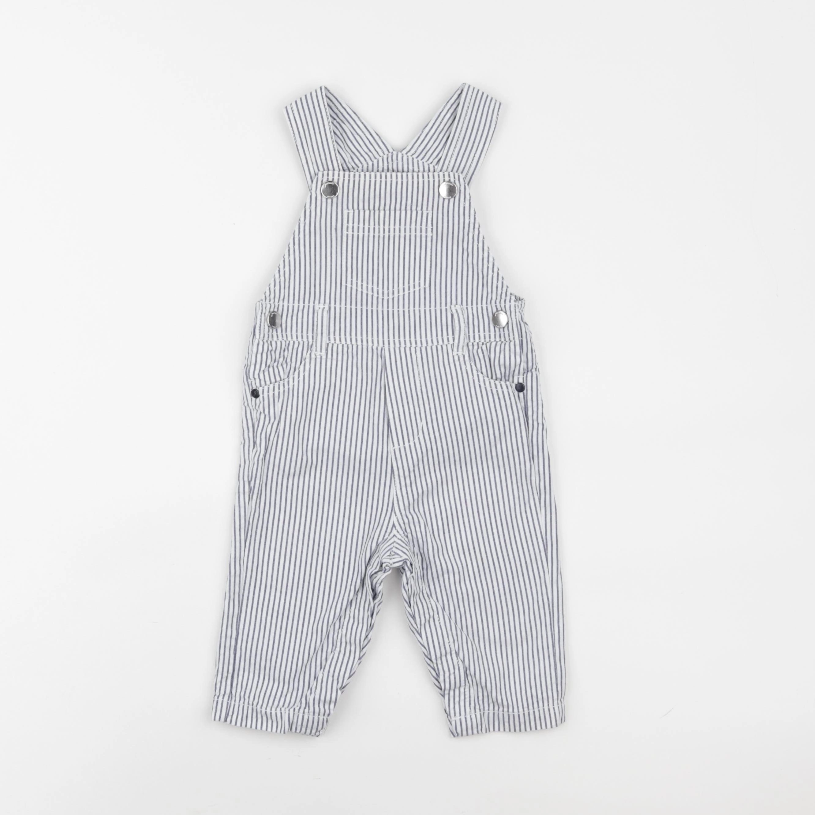 Jacadi - salopette blanc, bleu - 6 mois