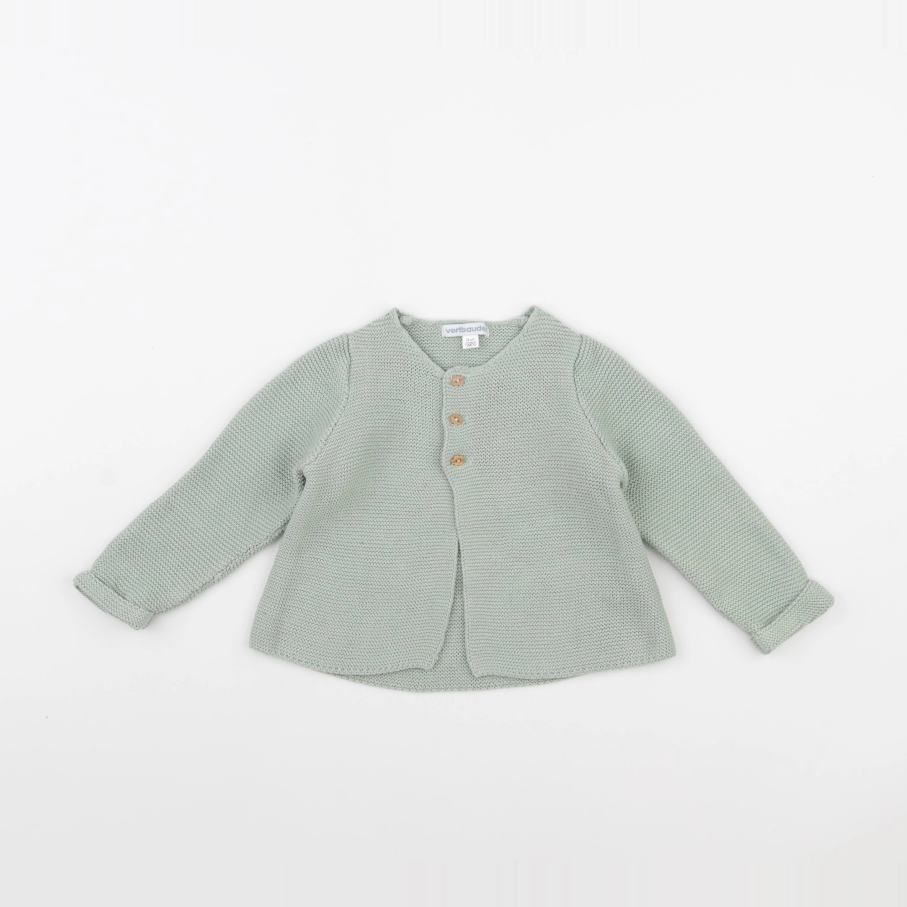 Vertbaudet - gilet bleu - 12 mois
