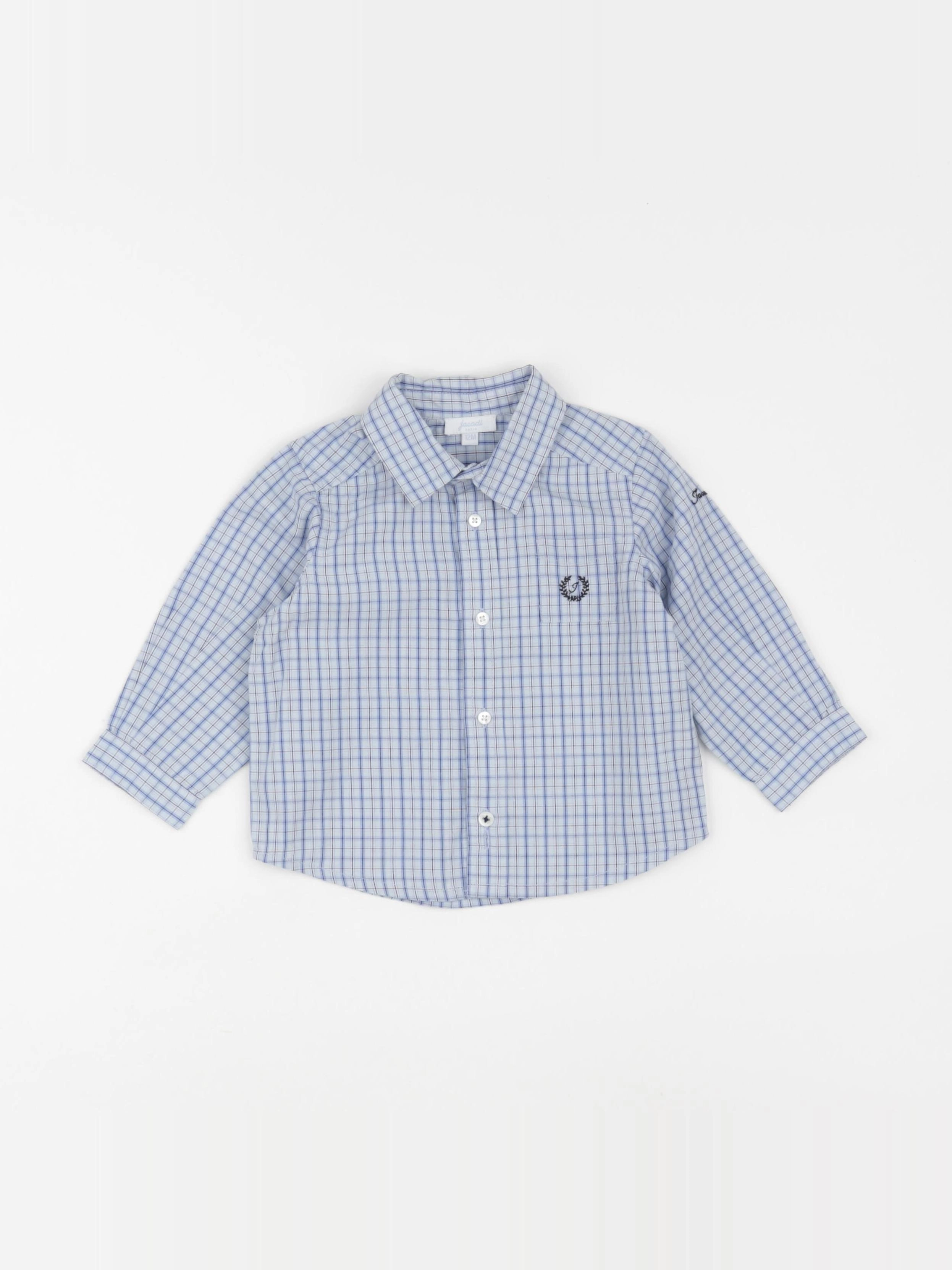 Jacadi - chemise bleu - 12 mois