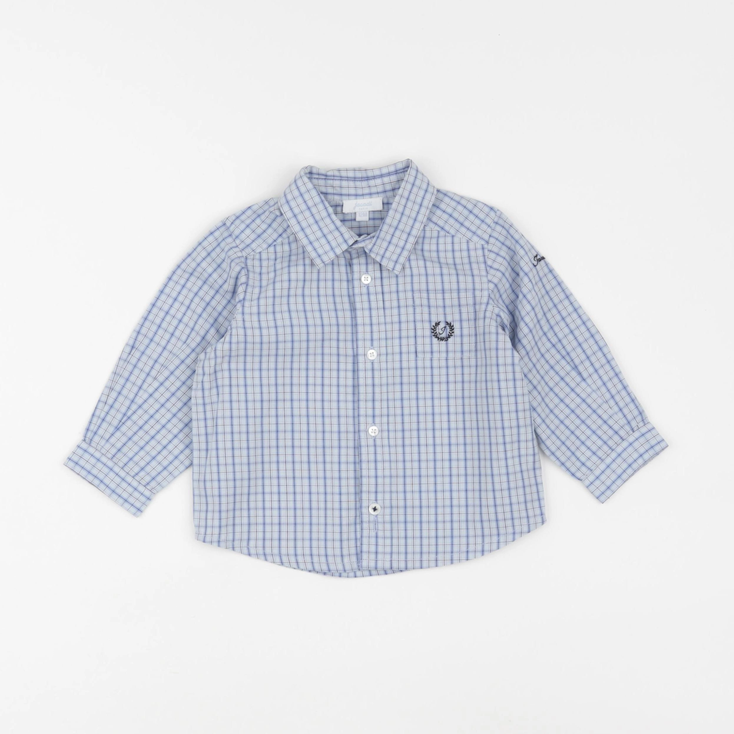 Jacadi - chemise bleu - 12 mois