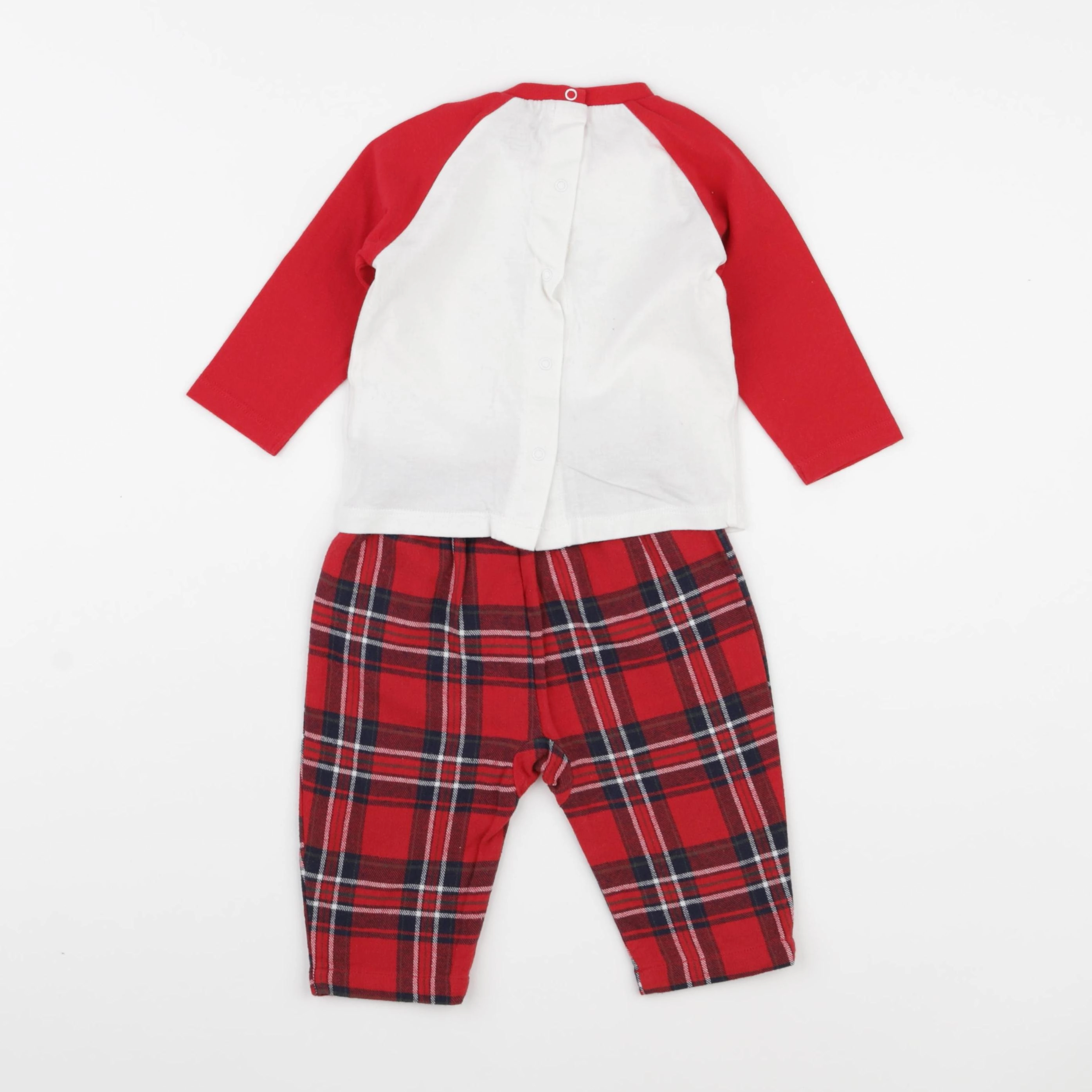 Vertbaudet - pyjama coton rouge - 6/9 mois