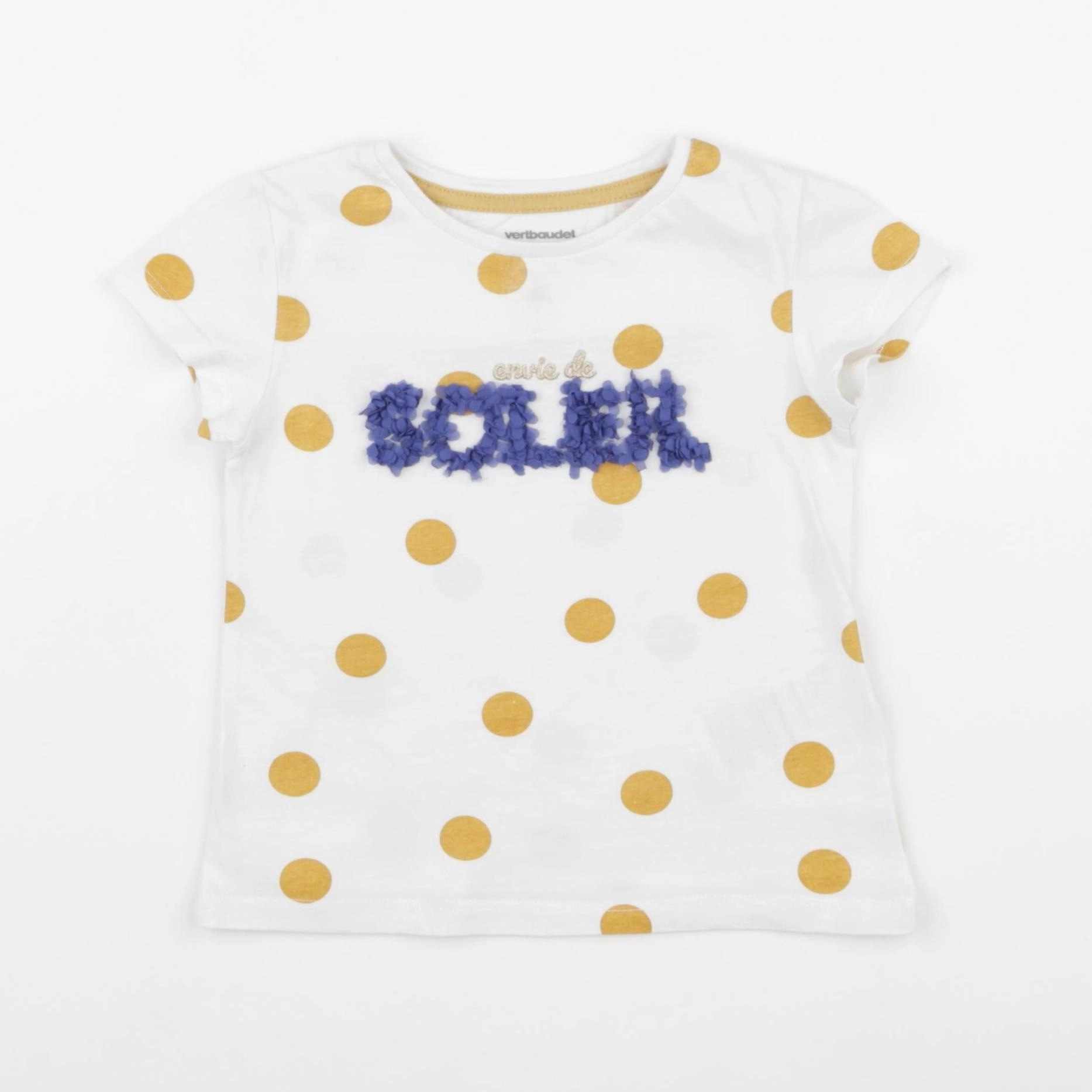 Vertbaudet - tee-shirt blanc - 2 ans