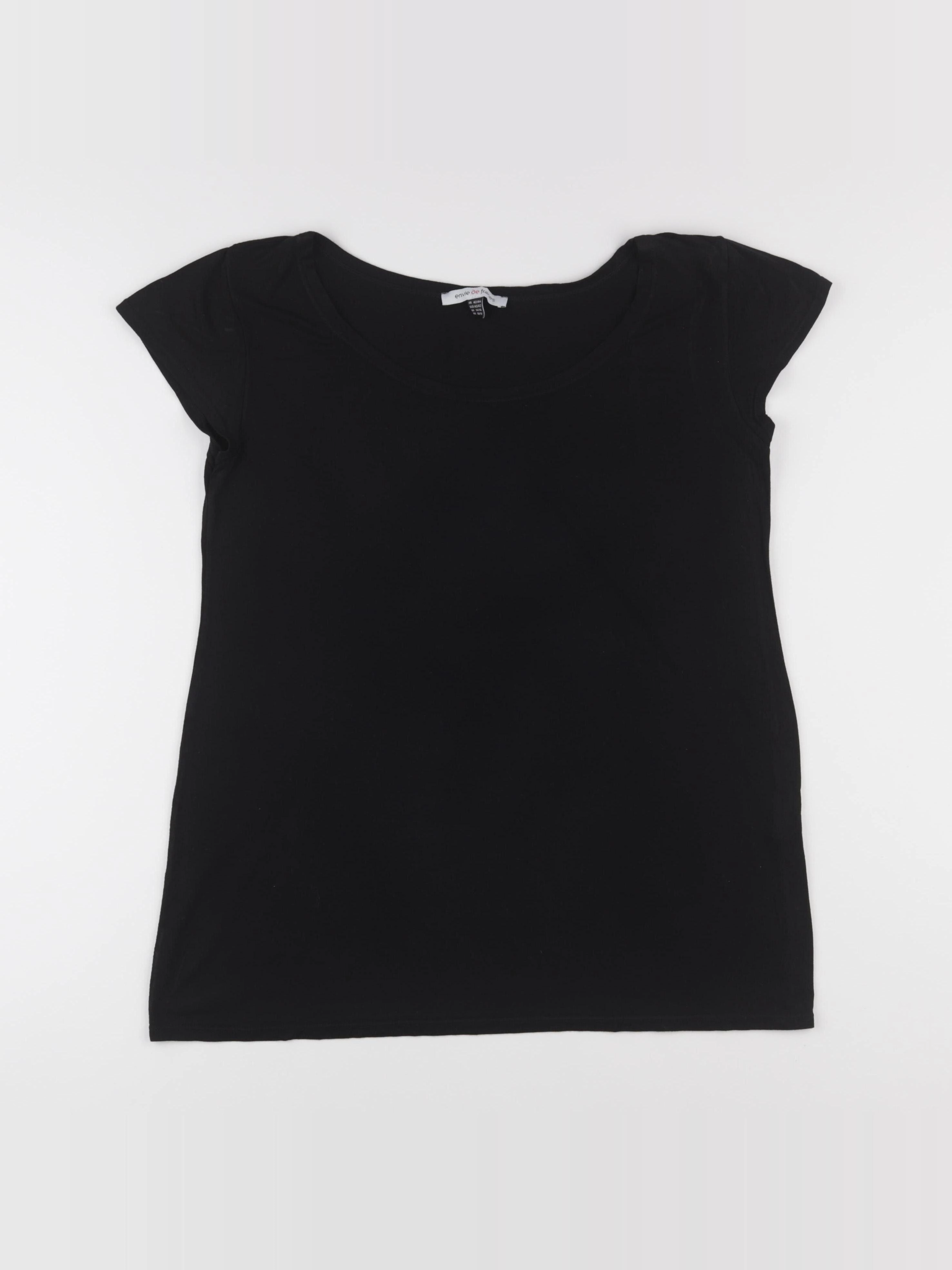 Envie de fraise - tee-shirt grossesse noir - 42 à 44