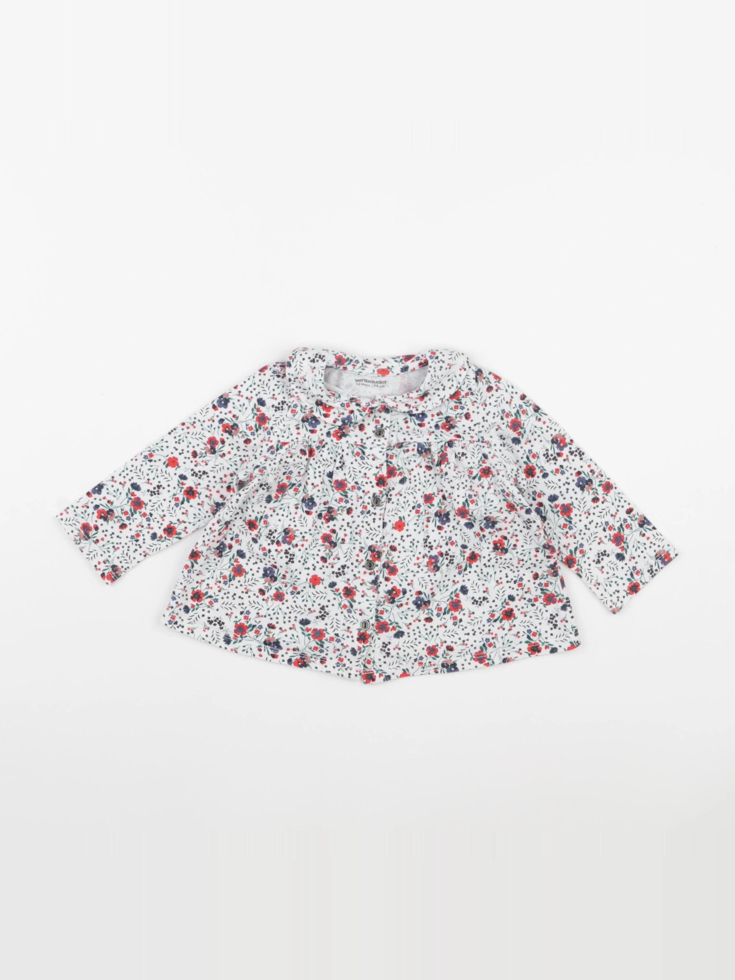 Vertbaudet - tee-shirt blanc - 12 mois