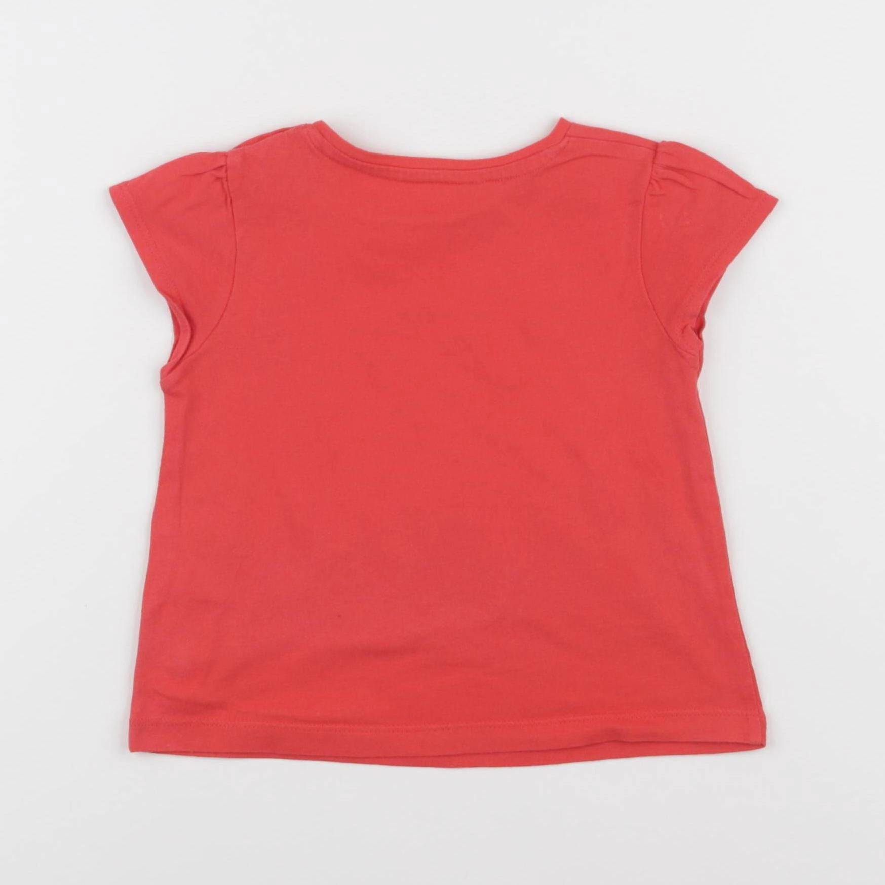 Vertbaudet - tee-shirt rouge - 12 mois