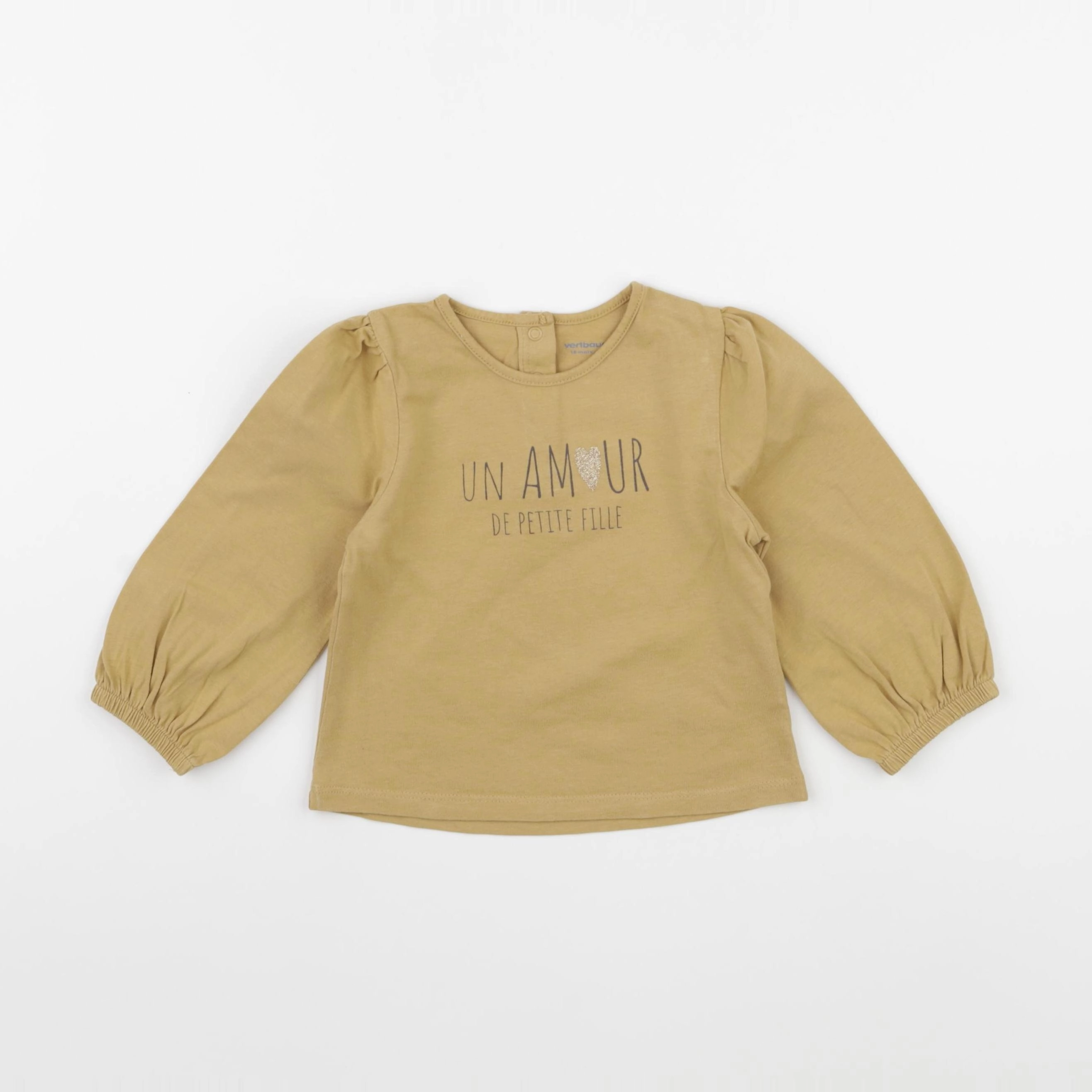 Vertbaudet - tee-shirt jaune - 18 mois