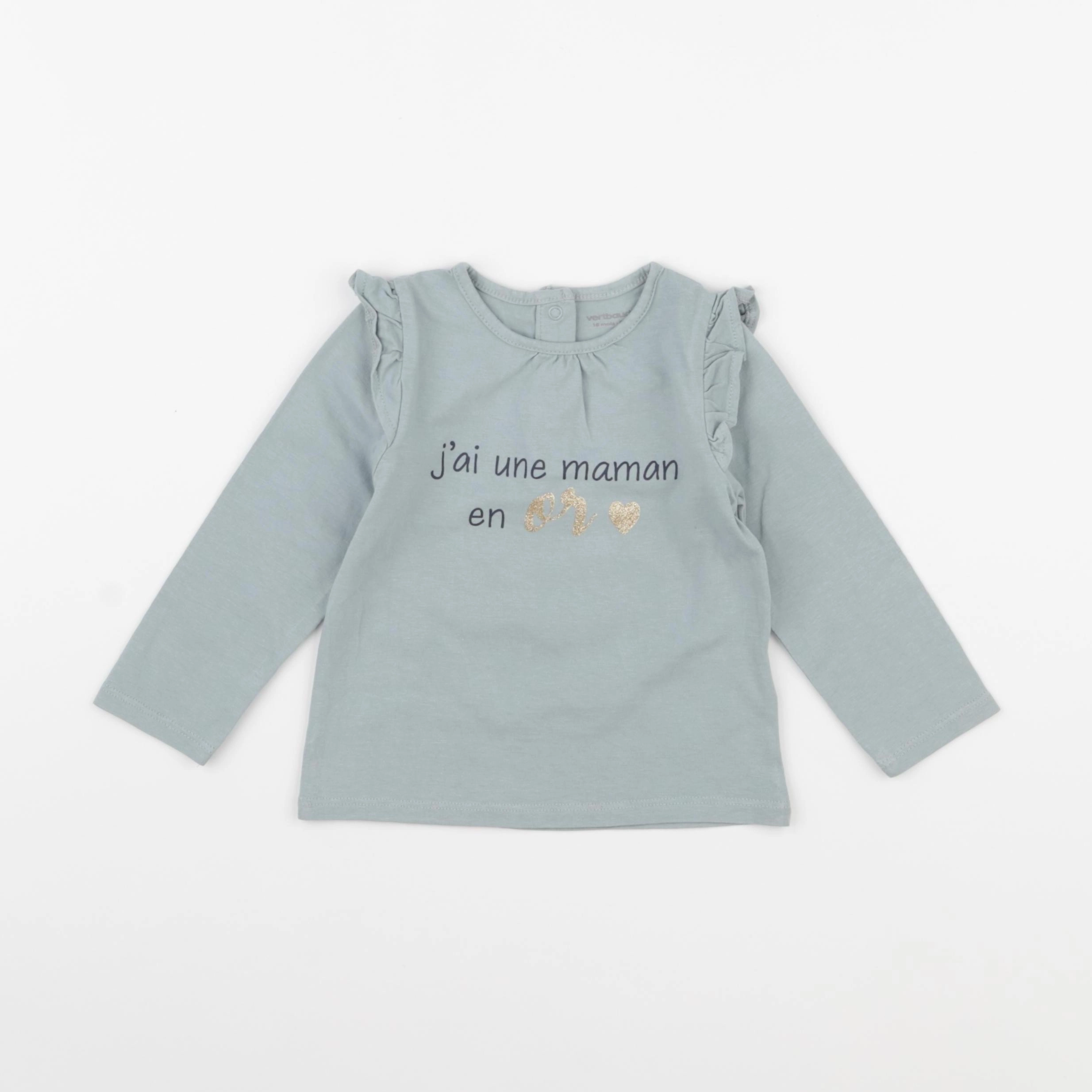Vertbaudet - tee-shirt bleu - 18 mois