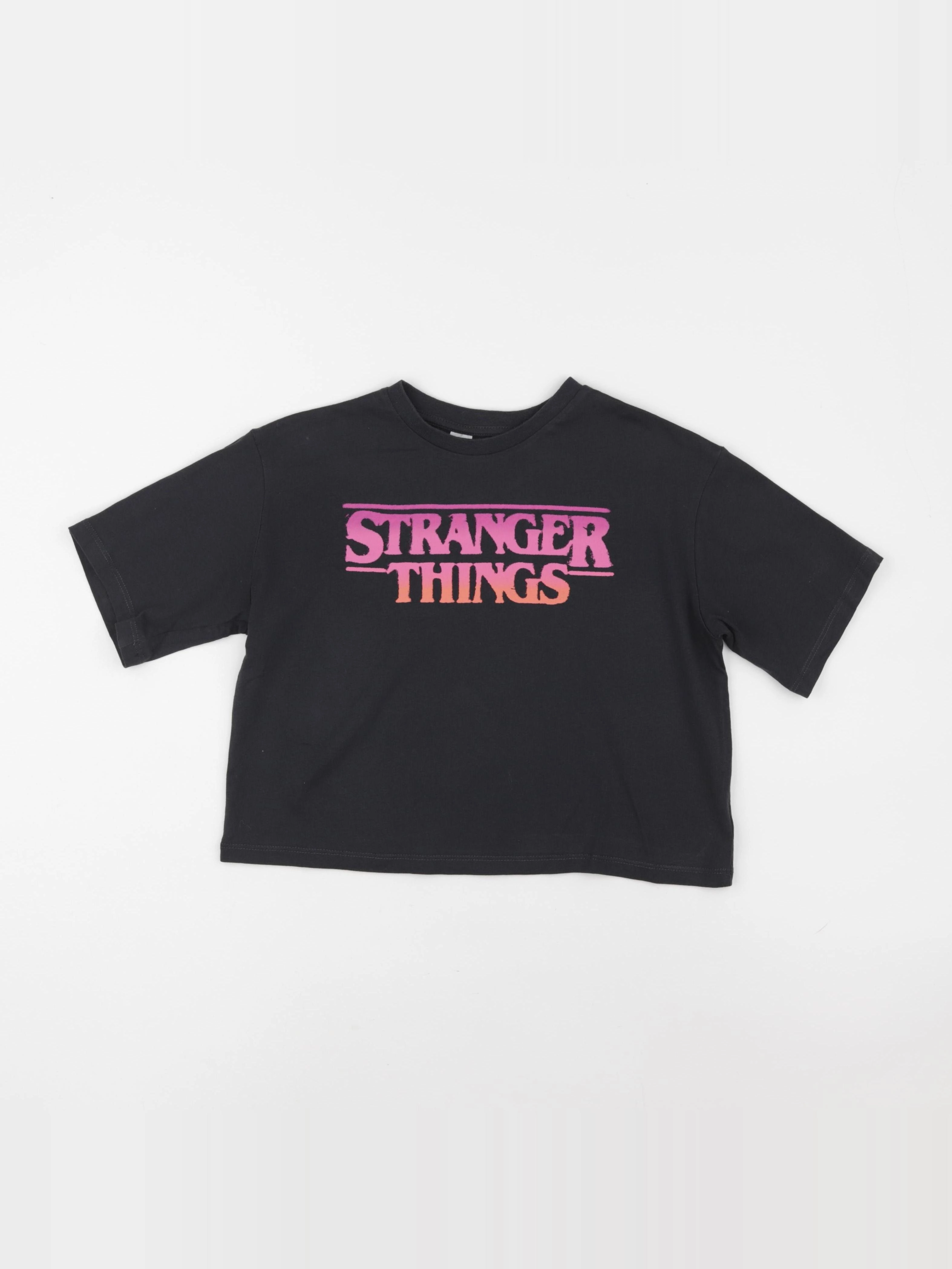 H&M - tee-shirt court noir - 8/10 ans