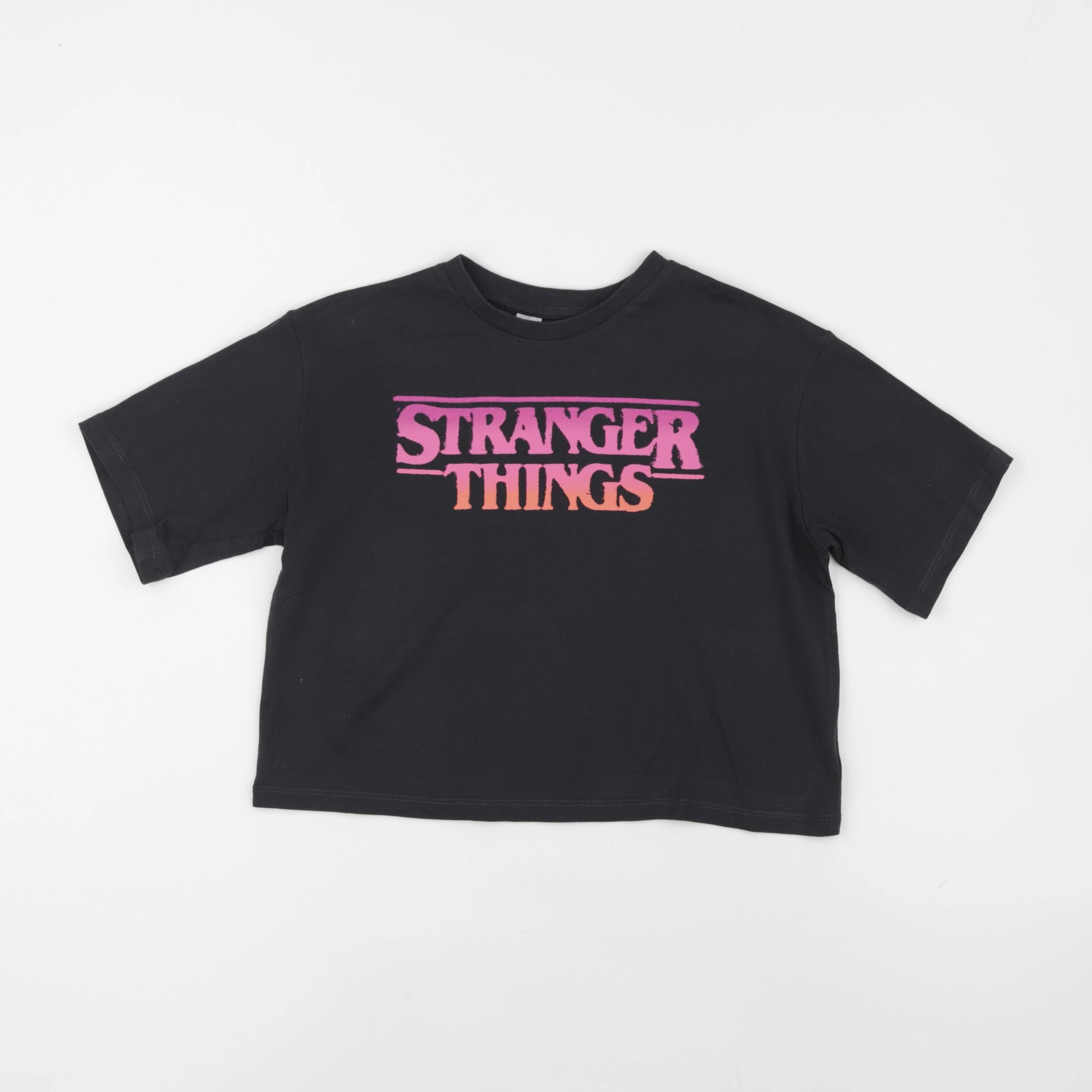 H&M - tee-shirt court noir - 8/10 ans