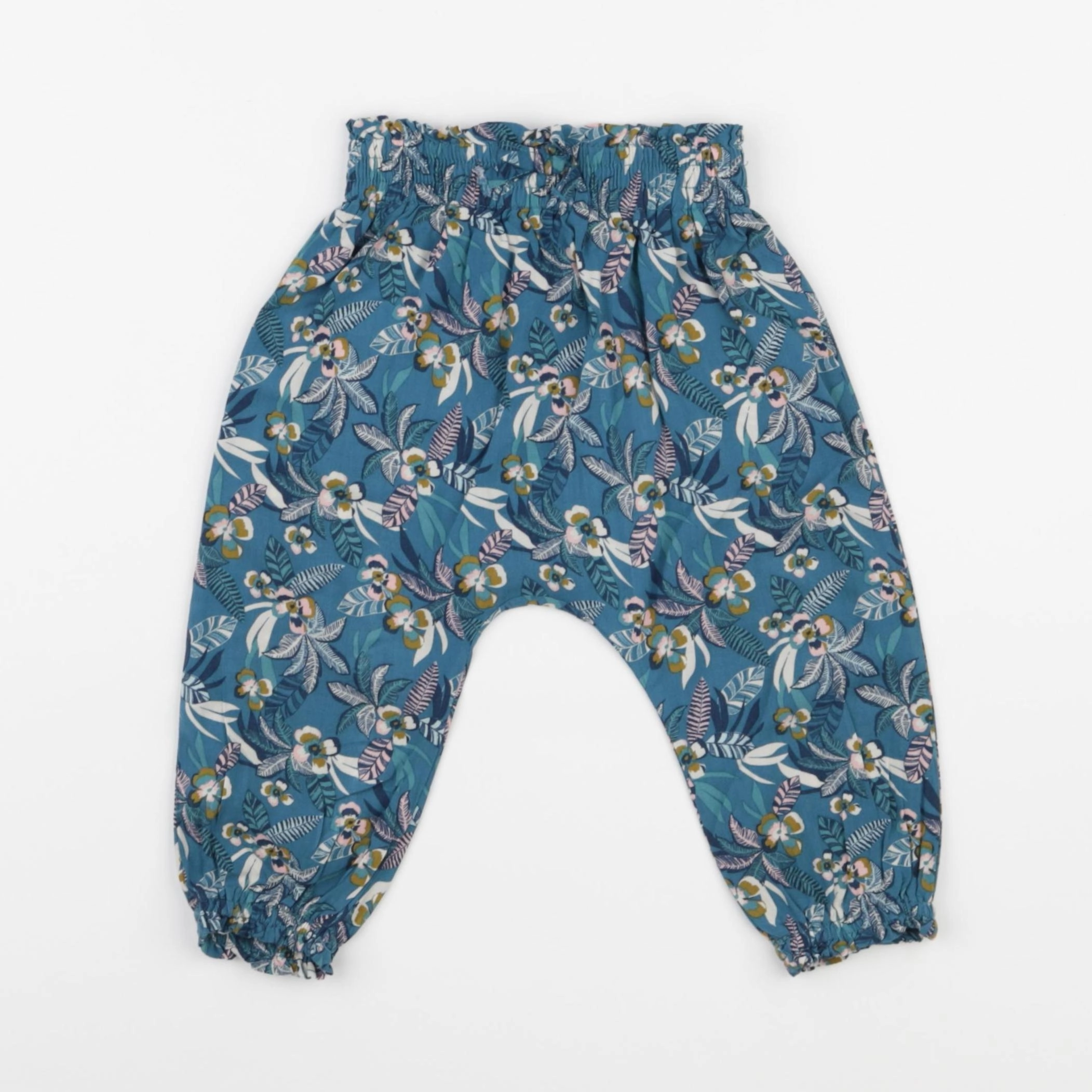 Vertbaudet - pantalon bleu - 12 mois