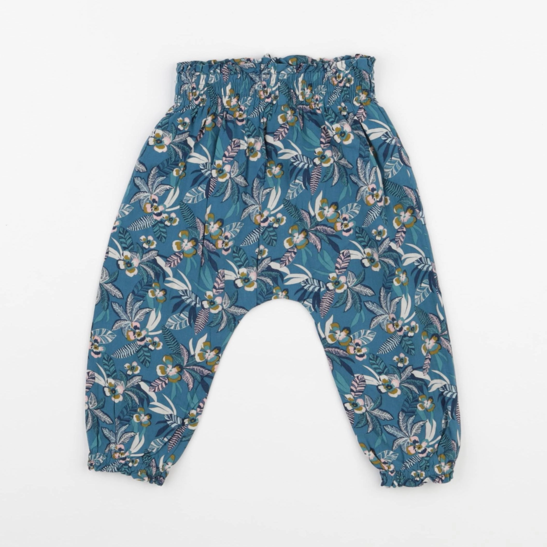 Vertbaudet - pantalon bleu - 12 mois