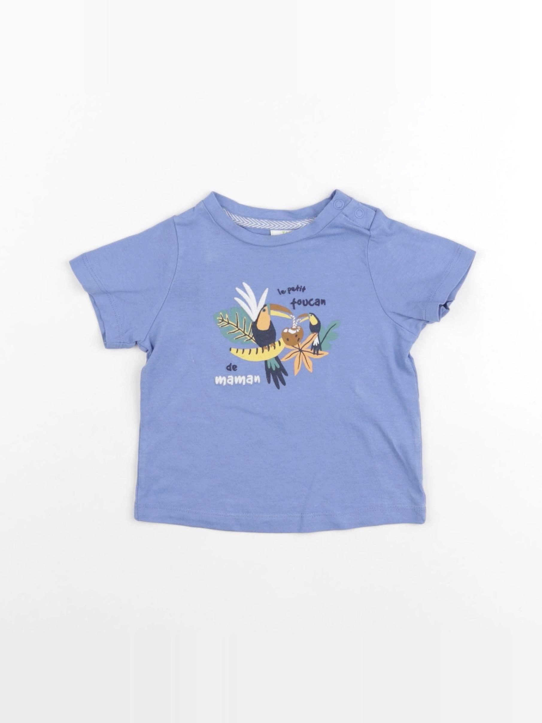 Tape à l'oeil - tee-shirt bleu - 6 mois