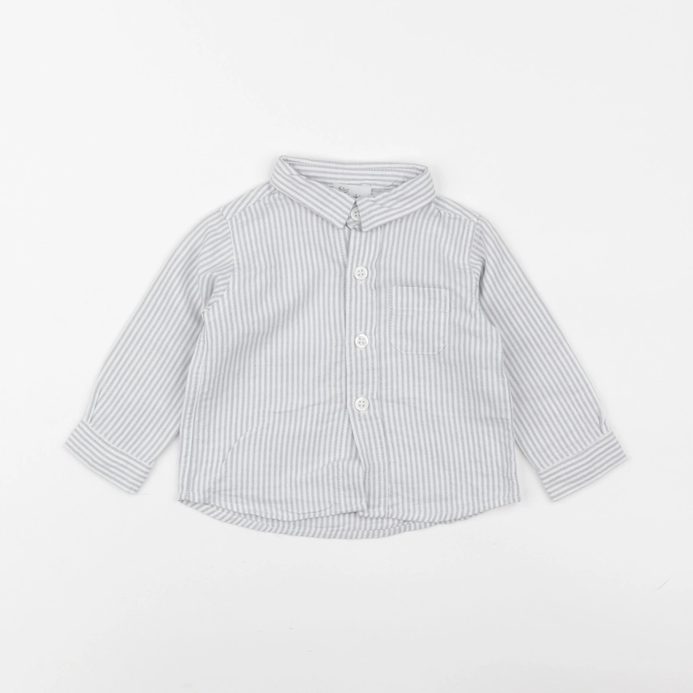 Bobine - chemise gris - 6 mois